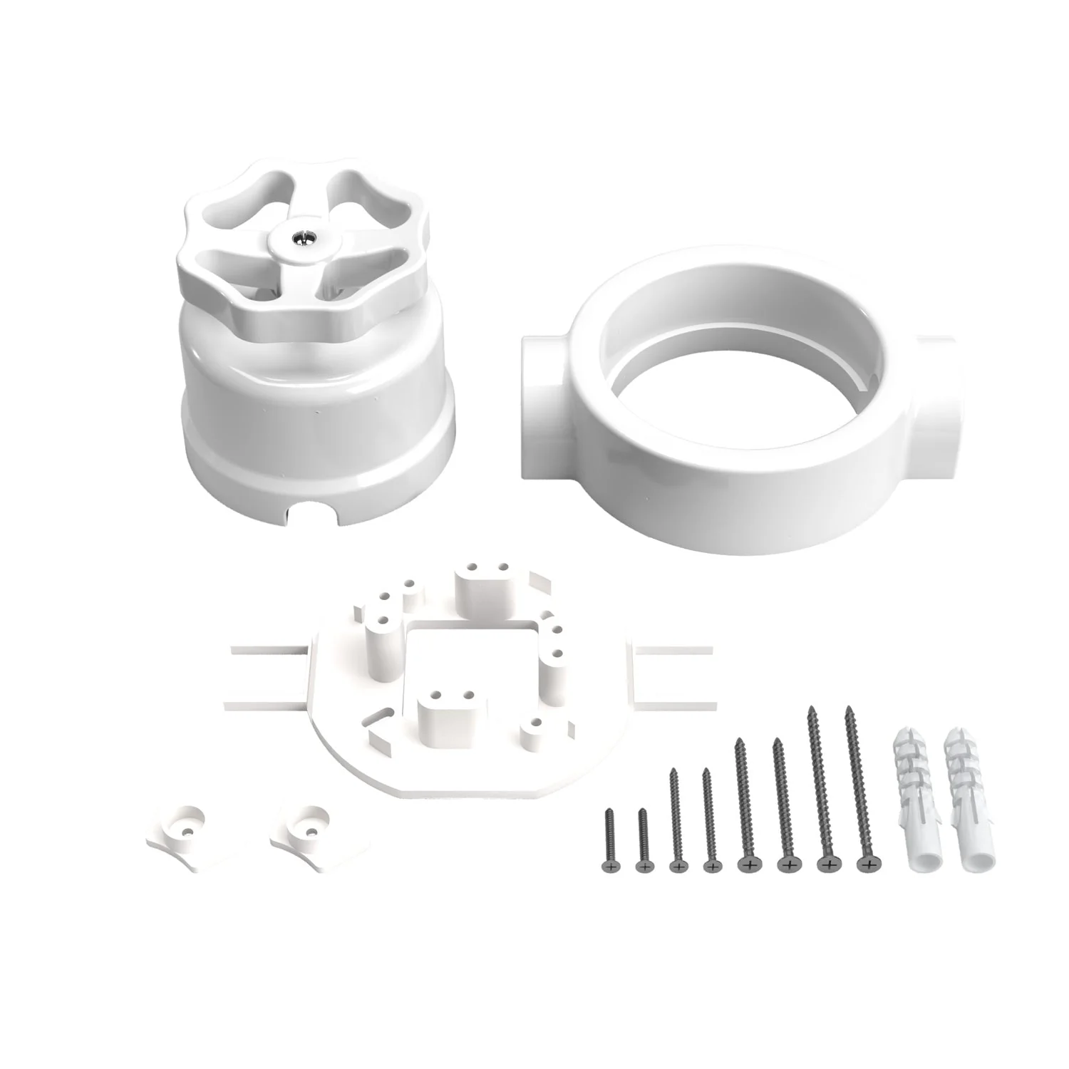 Switch/diverter kit with knob and base for Creative-Tubes in white porcelain - Image 17