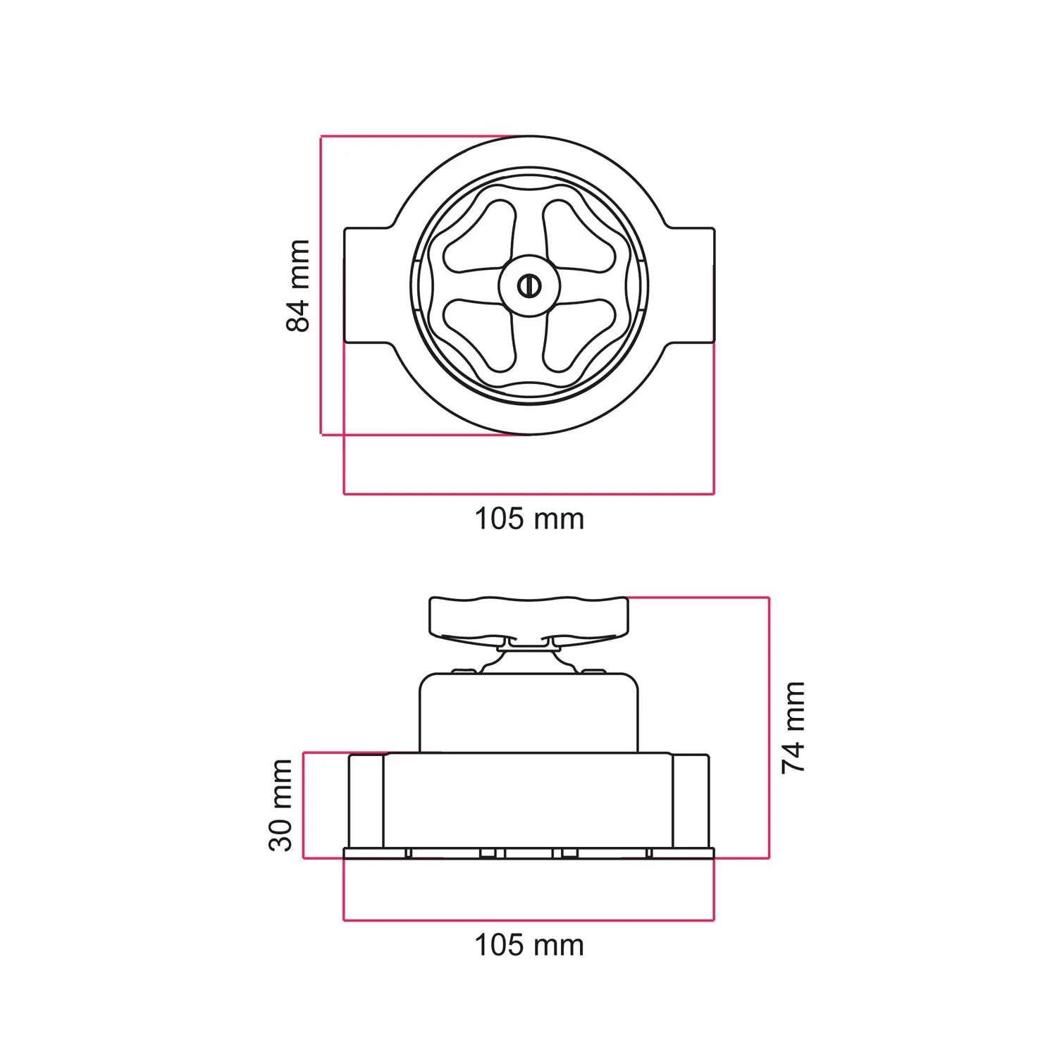 Switch/diverter kit with knob and base for Creative-Tubes in white porcelain - Image 20