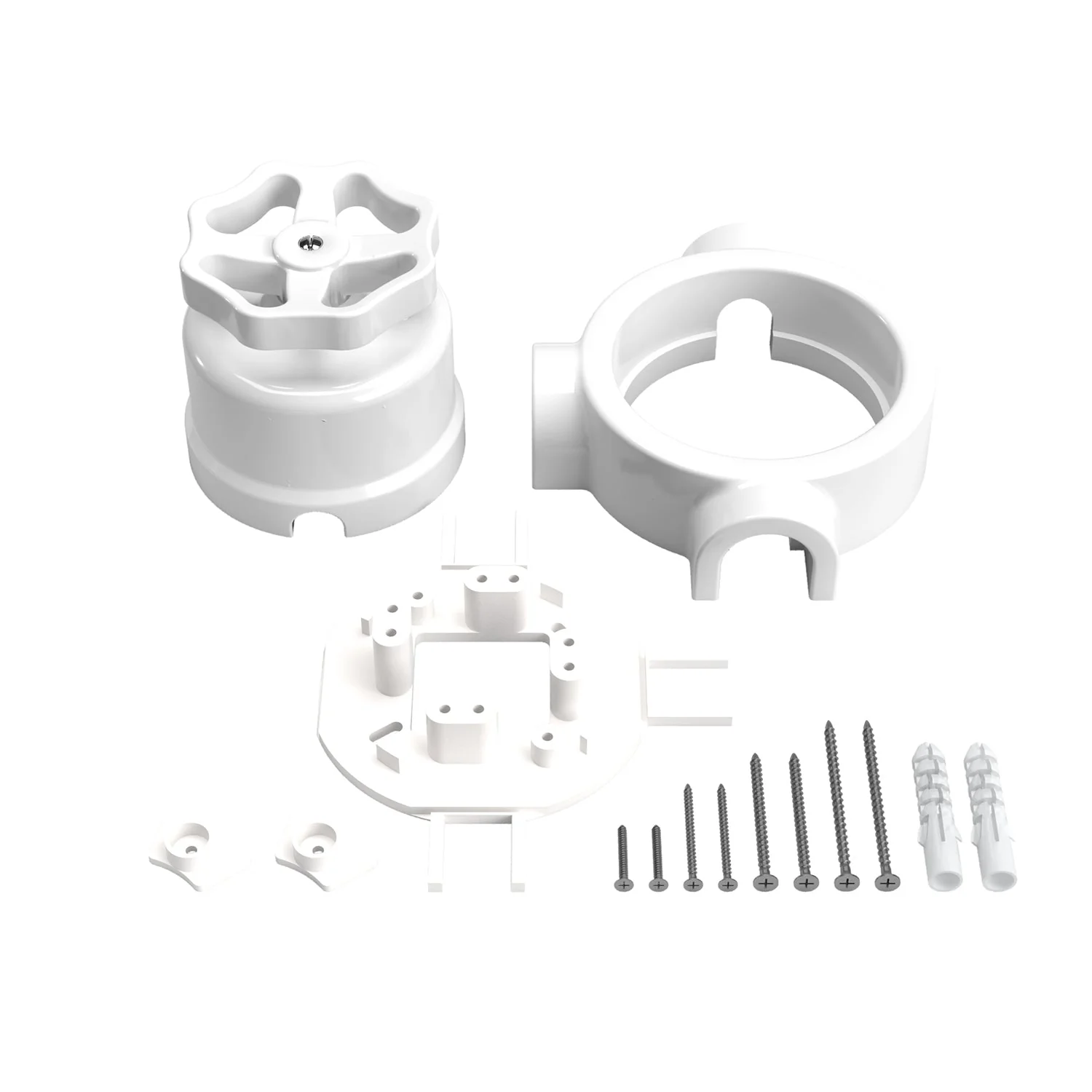 Switch/diverter kit with knob and base for Creative-Tubes in white porcelain - Image 24