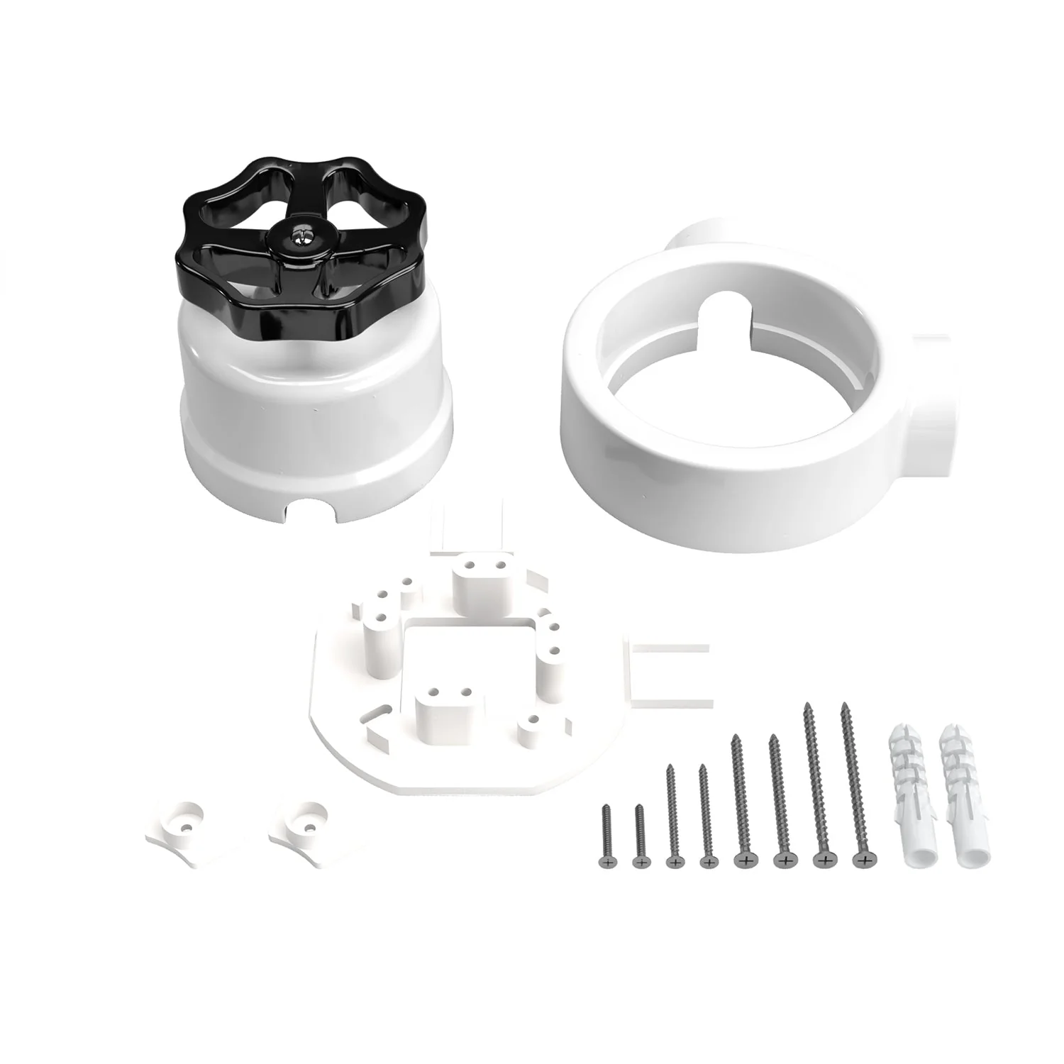 Switch/diverter kit with knob and base for Creative-Tubes in white porcelain - Image 36