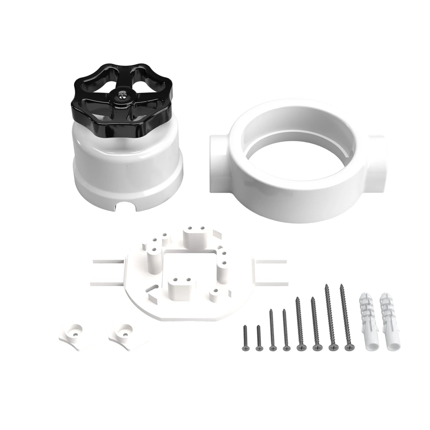 Switch/diverter kit with knob and base for Creative-Tubes in white porcelain - Image 41