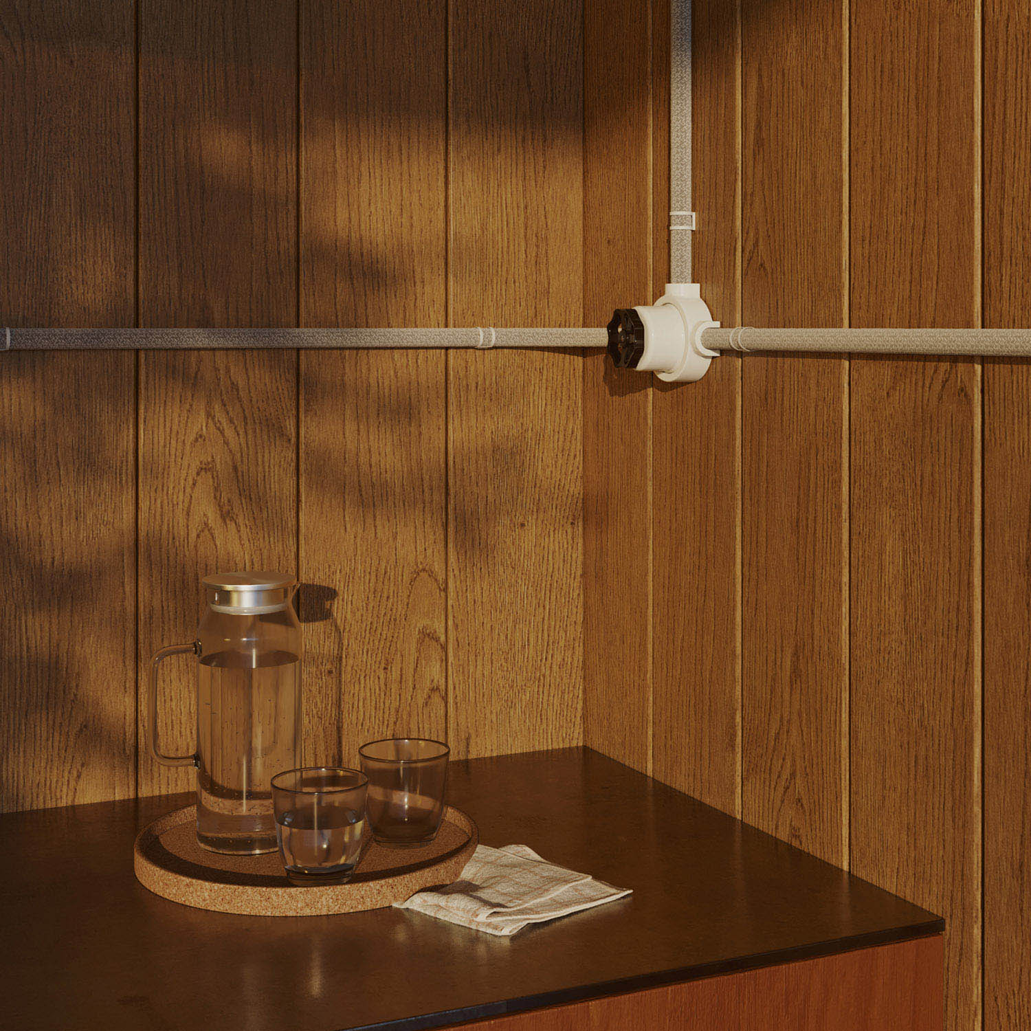 Switch/diverter kit with knob and base for Creative-Tubes in white porcelain - Image 47