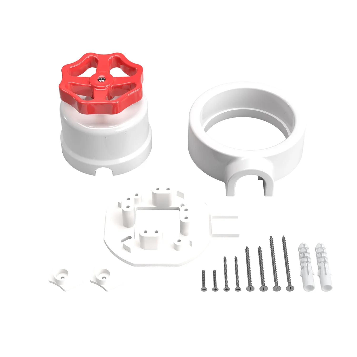 Switch/diverter kit with knob and base for Creative-Tubes in white porcelain - Image 51