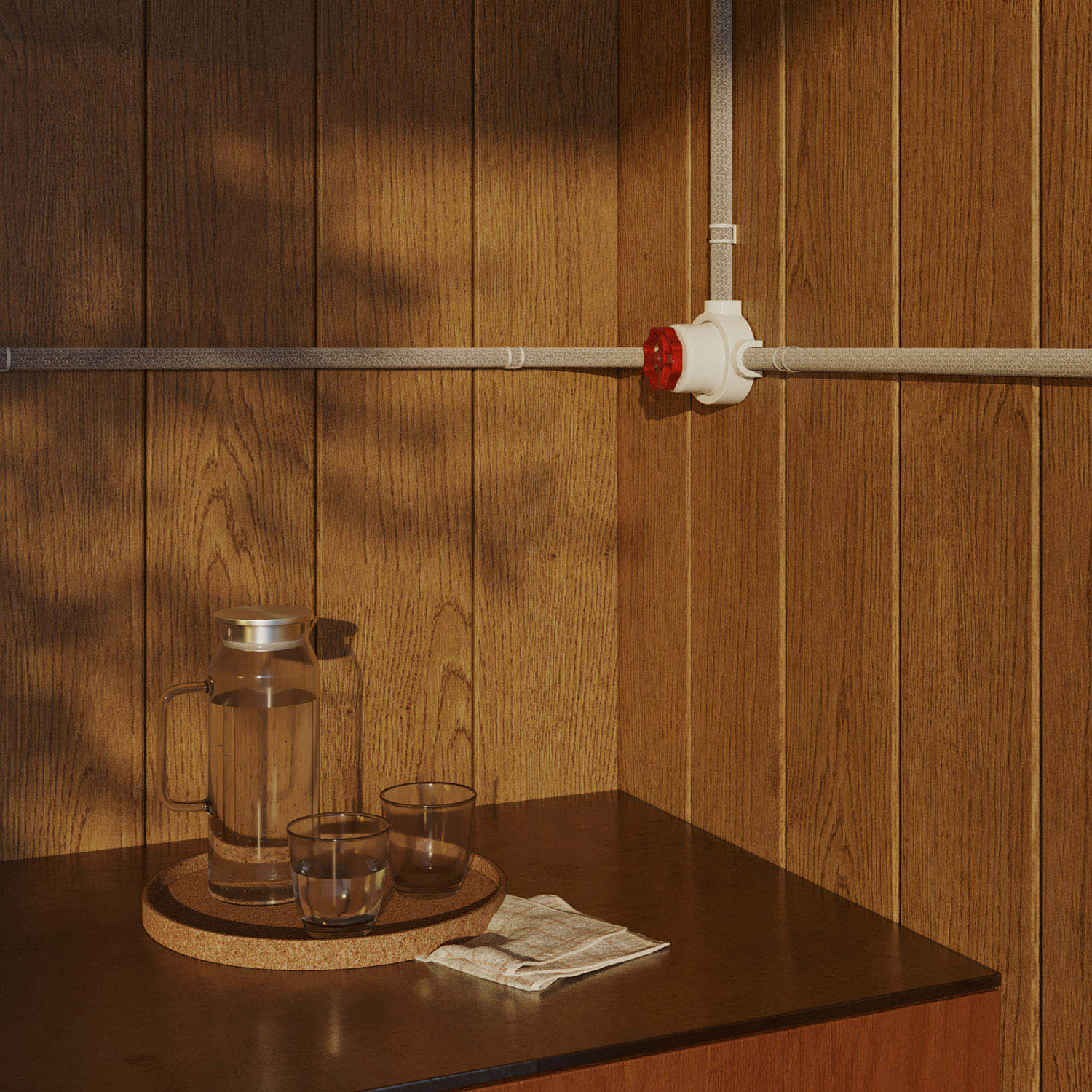 Switch/diverter kit with knob and base for Creative-Tubes in white porcelain - Image 67