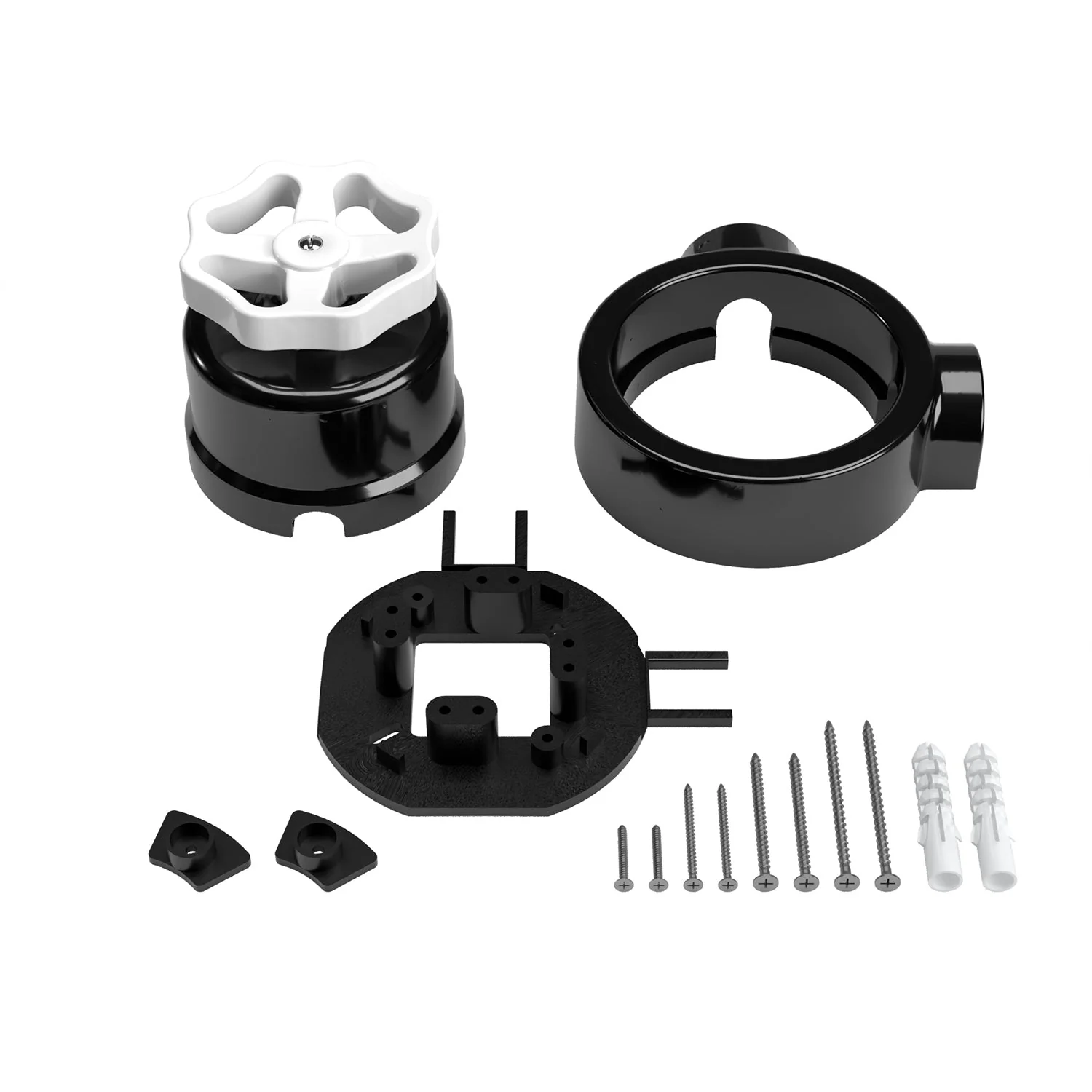 Switch/deviator kit with knob and base for Creative-Tubes in black porcelain - Image 10