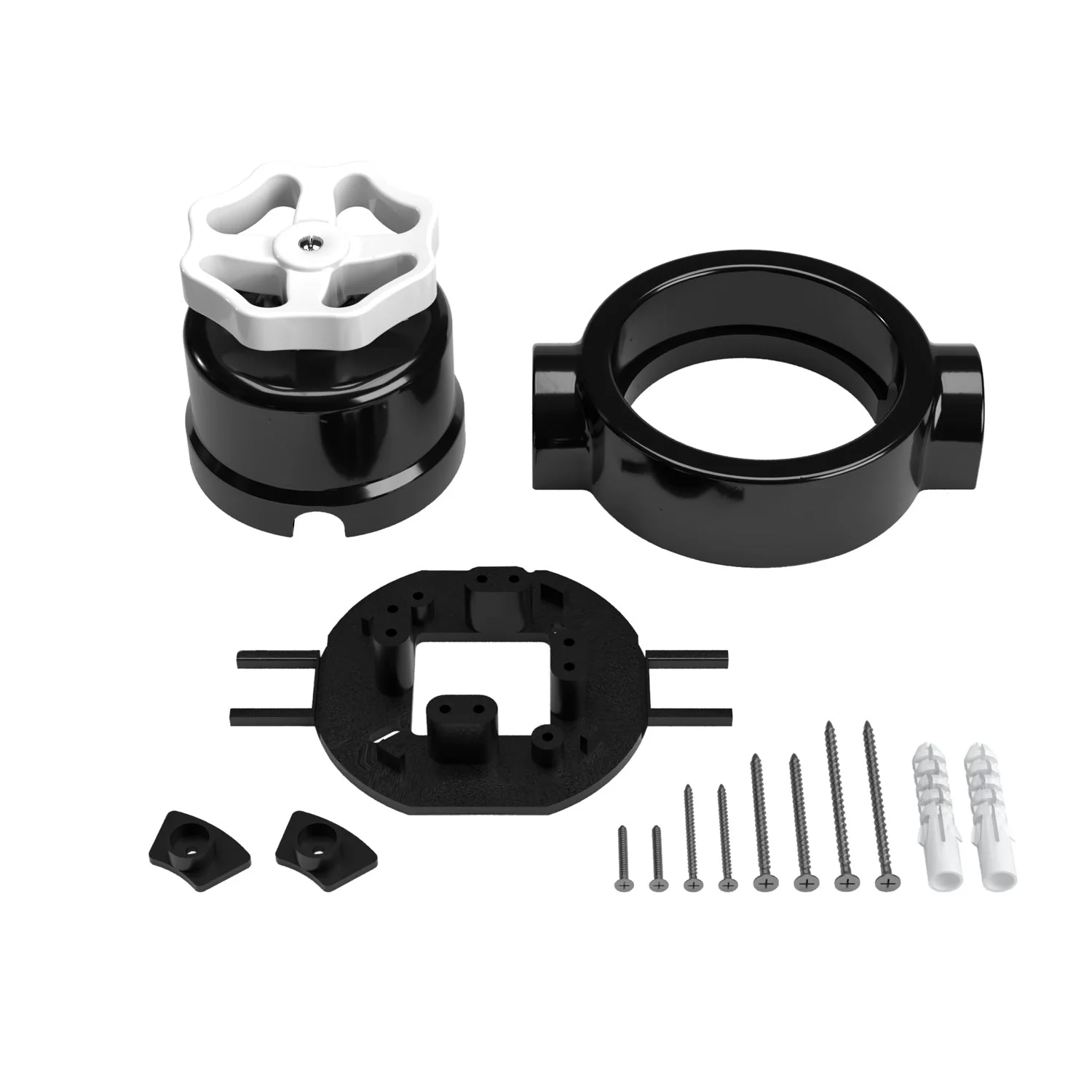 Switch/deviator kit with knob and base for Creative-Tubes in black porcelain - Image 17