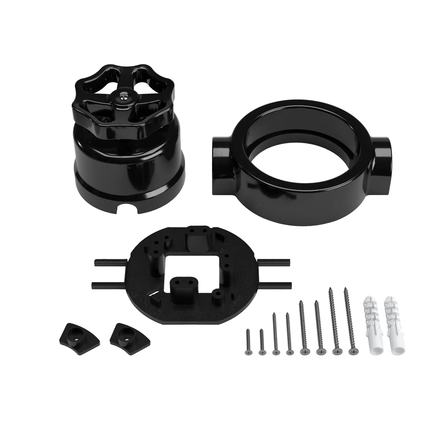 Switch/deviator kit with knob and base for Creative-Tubes in black porcelain - Image 41