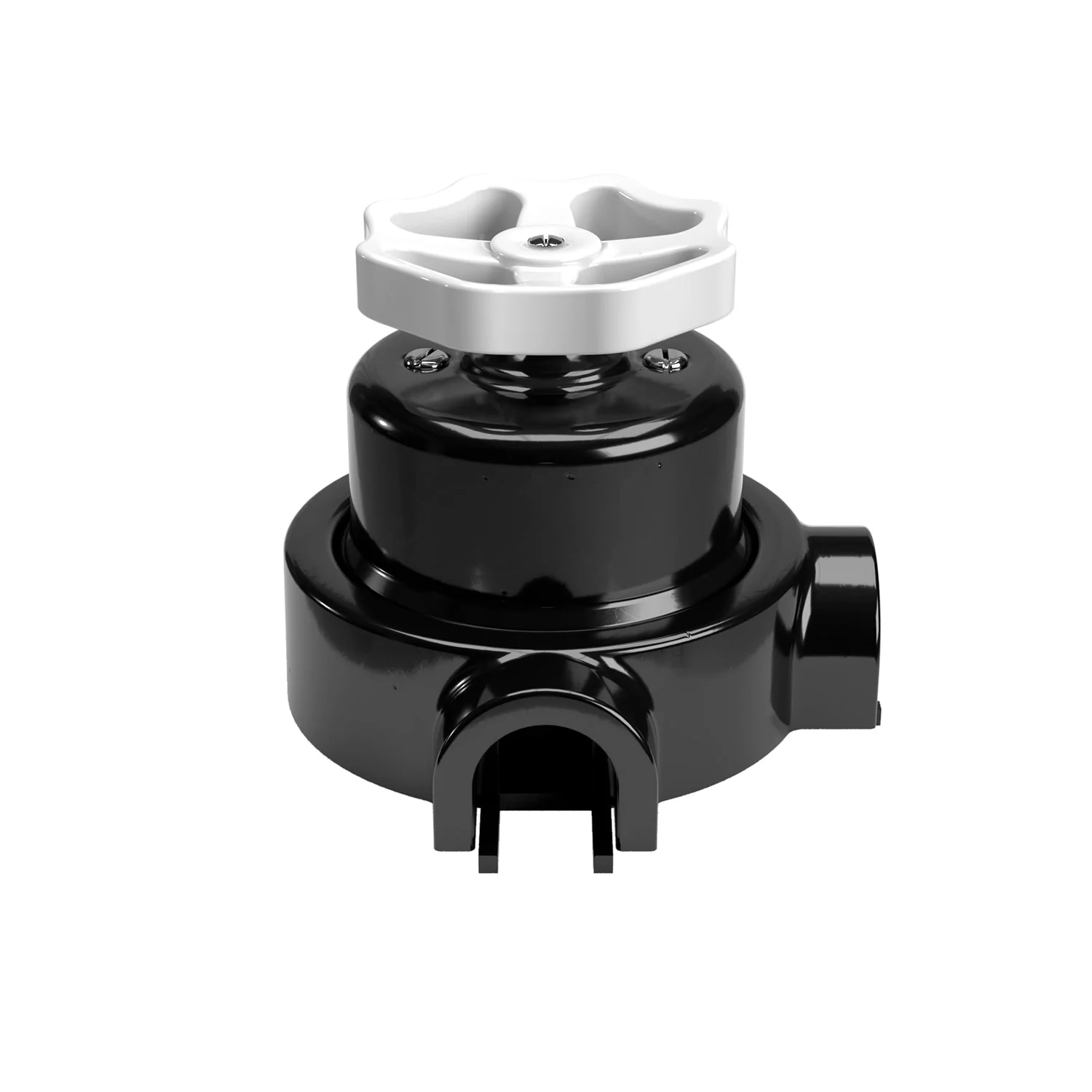 Switch/deviator kit with knob and base for Creative-Tubes in black porcelain - Image 8