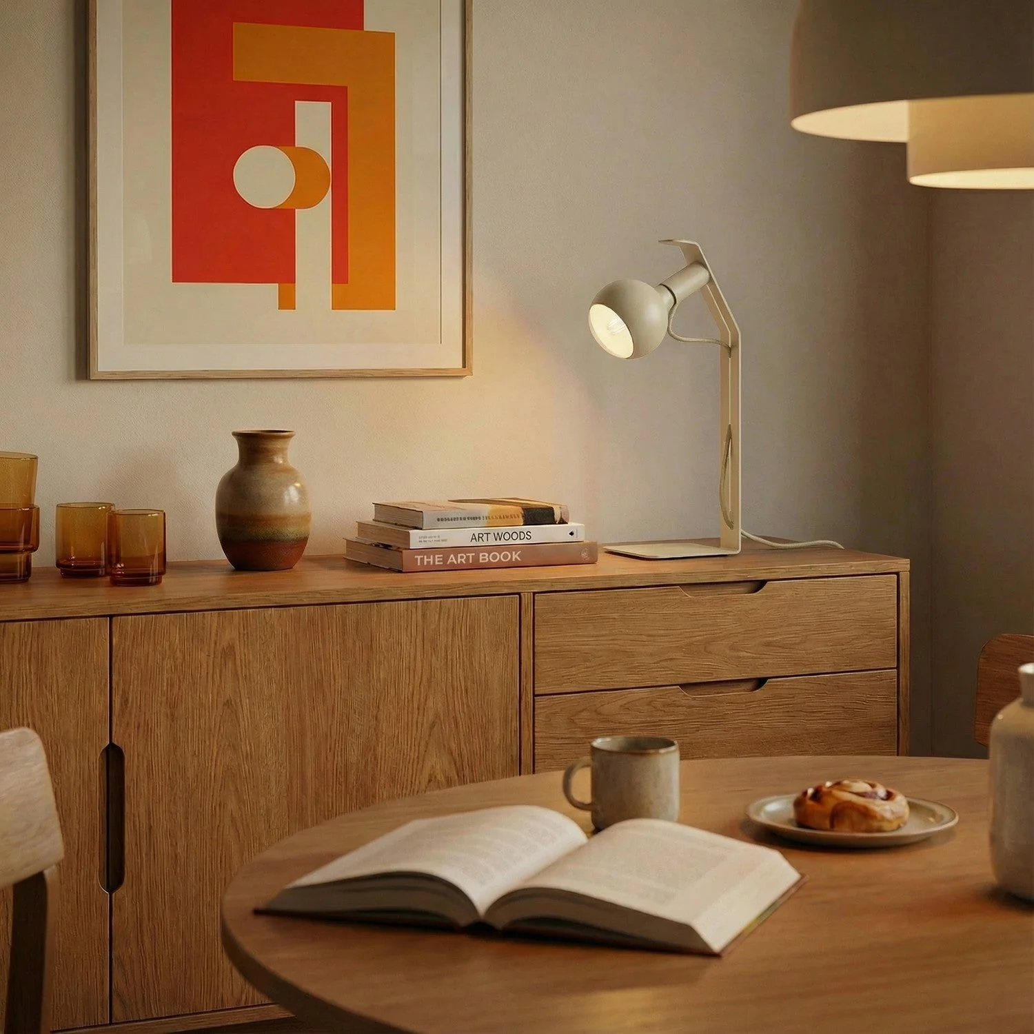 Koso Lucia - Table lamp with UK plug - Cream - Image 2