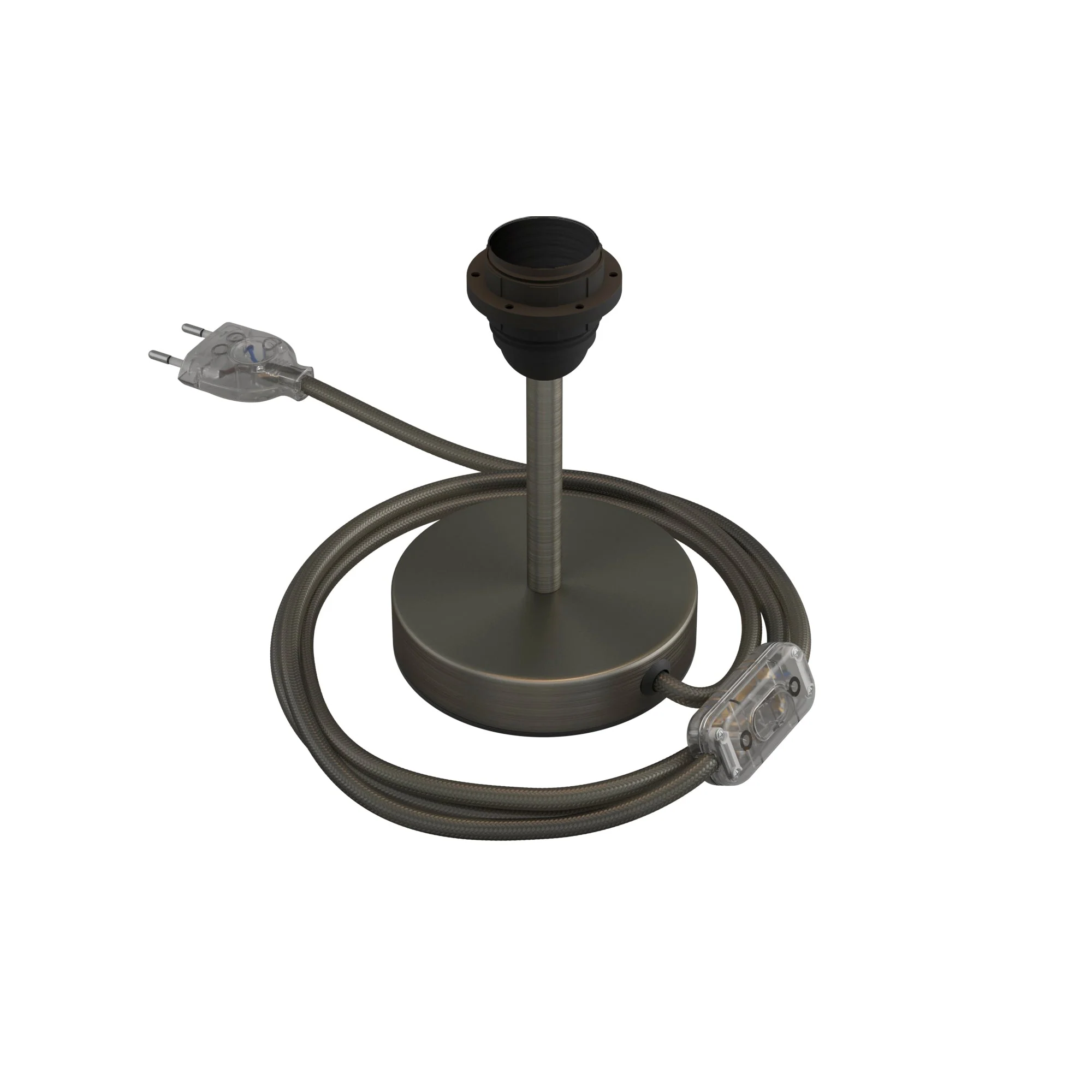 Lampshade riser - Metal table lamp - Satin titanium - Image 5