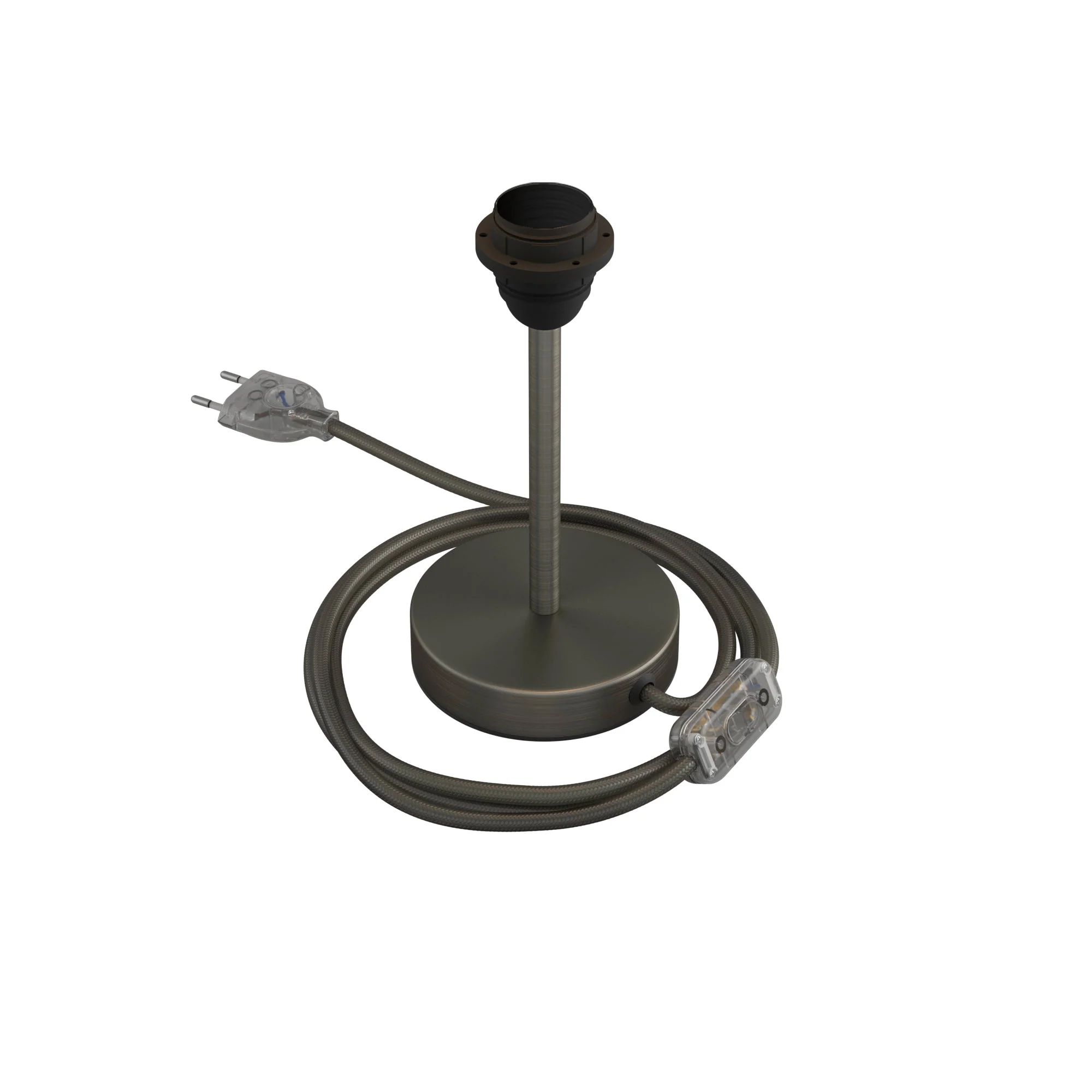 Lampshade riser - Metal table lamp - Satin titanium - Image 6