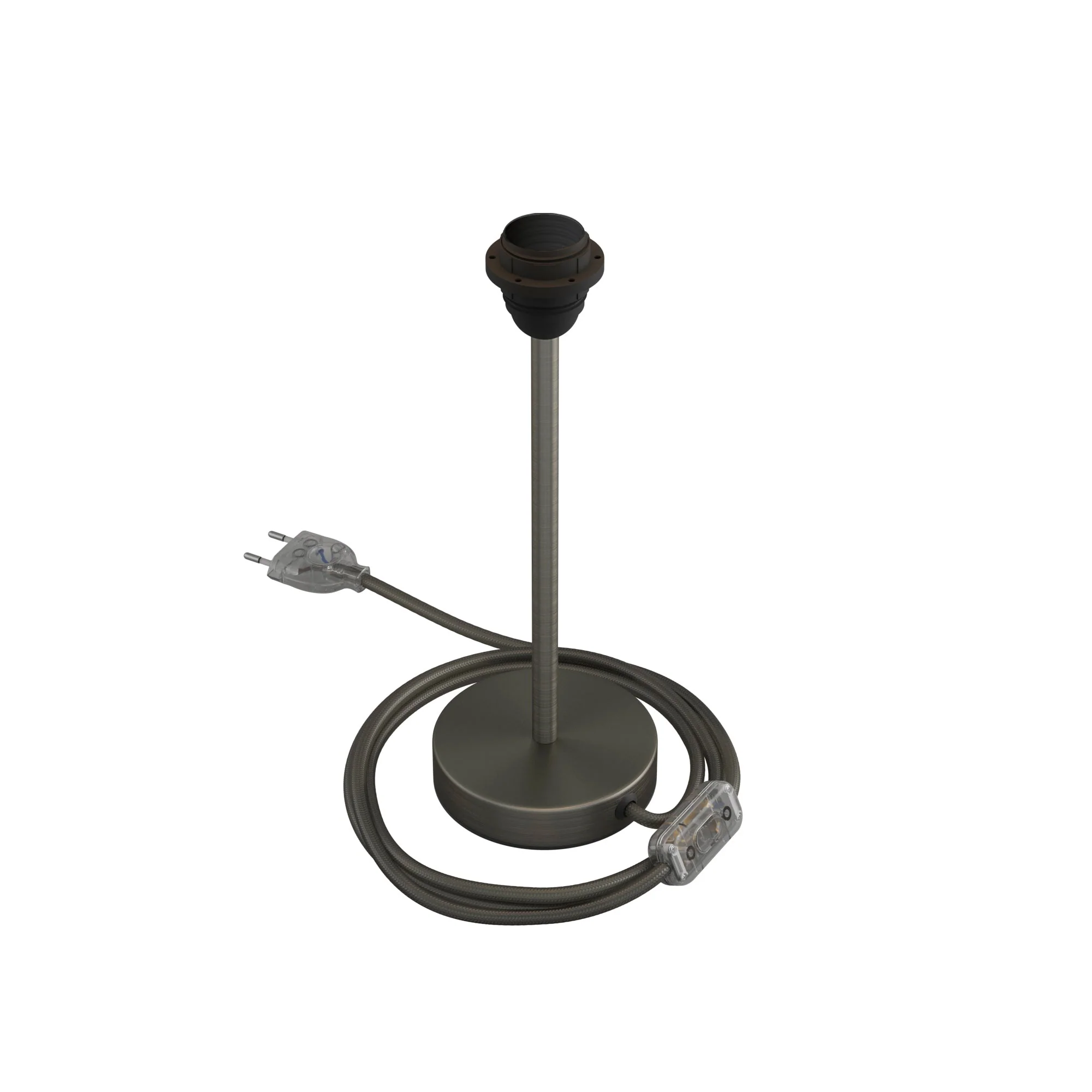 Lampshade riser - Metal table lamp - Satin titanium - Image 8