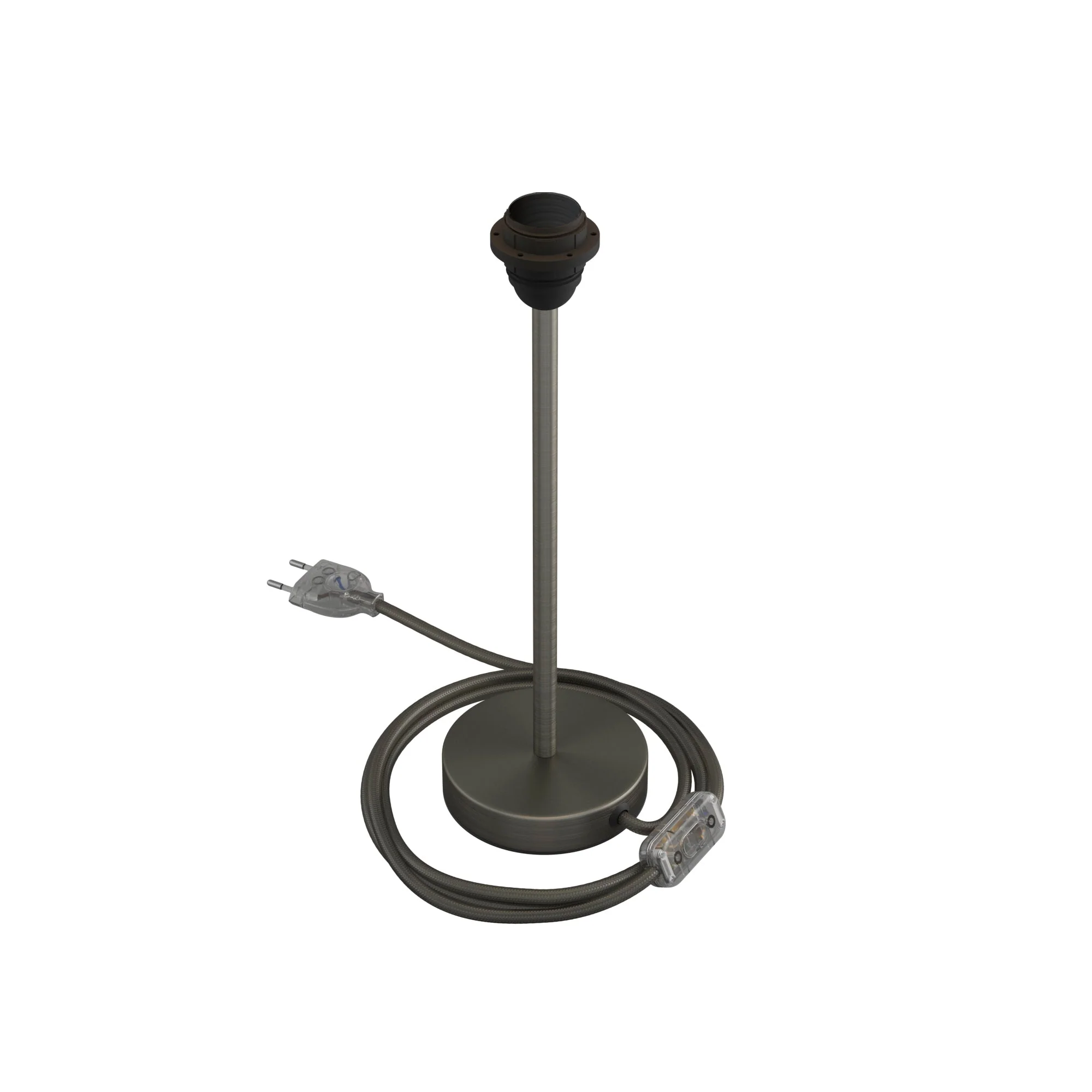 Lampshade riser - Metal table lamp - Satin titanium - Image 9
