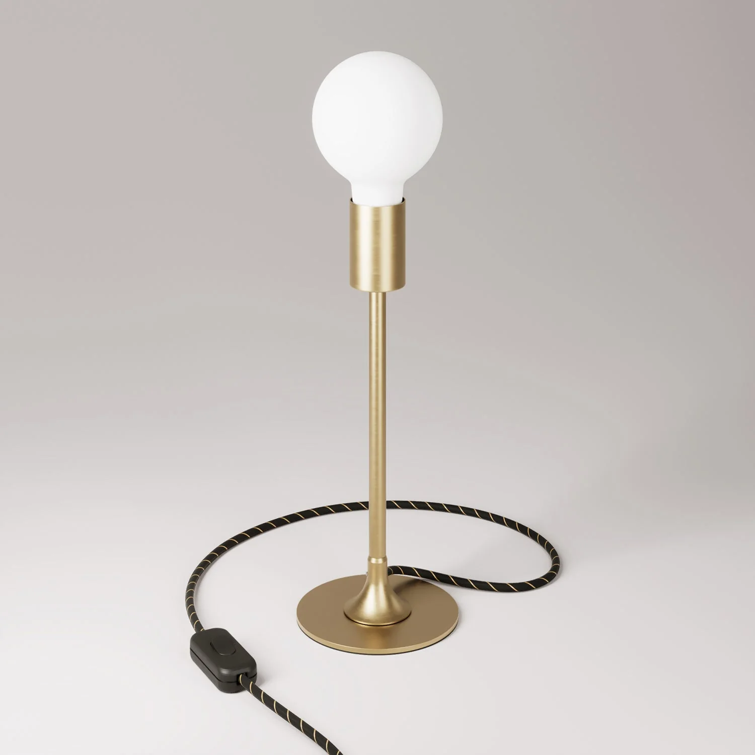 MAG-Y table lamp with round metal base - Satin bronze