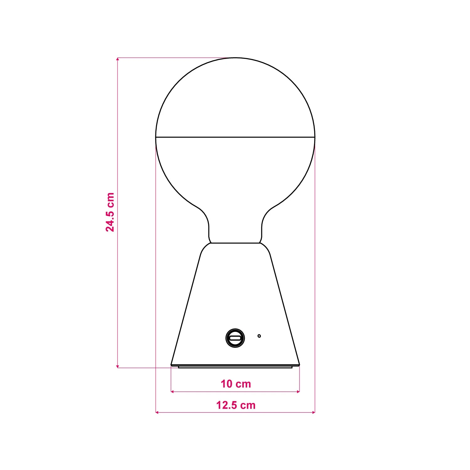 Cabless01 portable rechargeable lamp with half-sphere silver globe light bulb - Neutral - Image 7