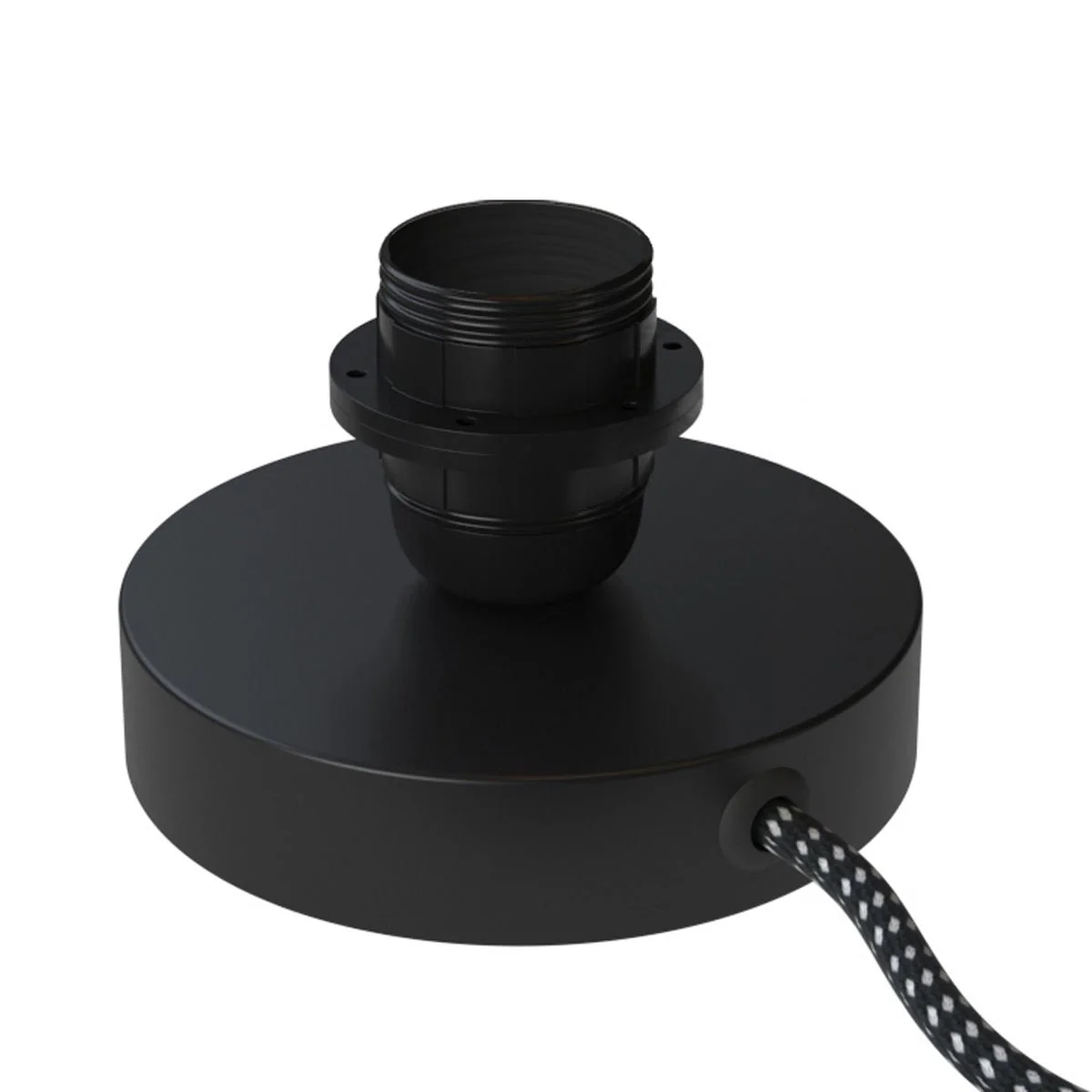 Posaluce for lampshade - Metal table lamp - Matte black