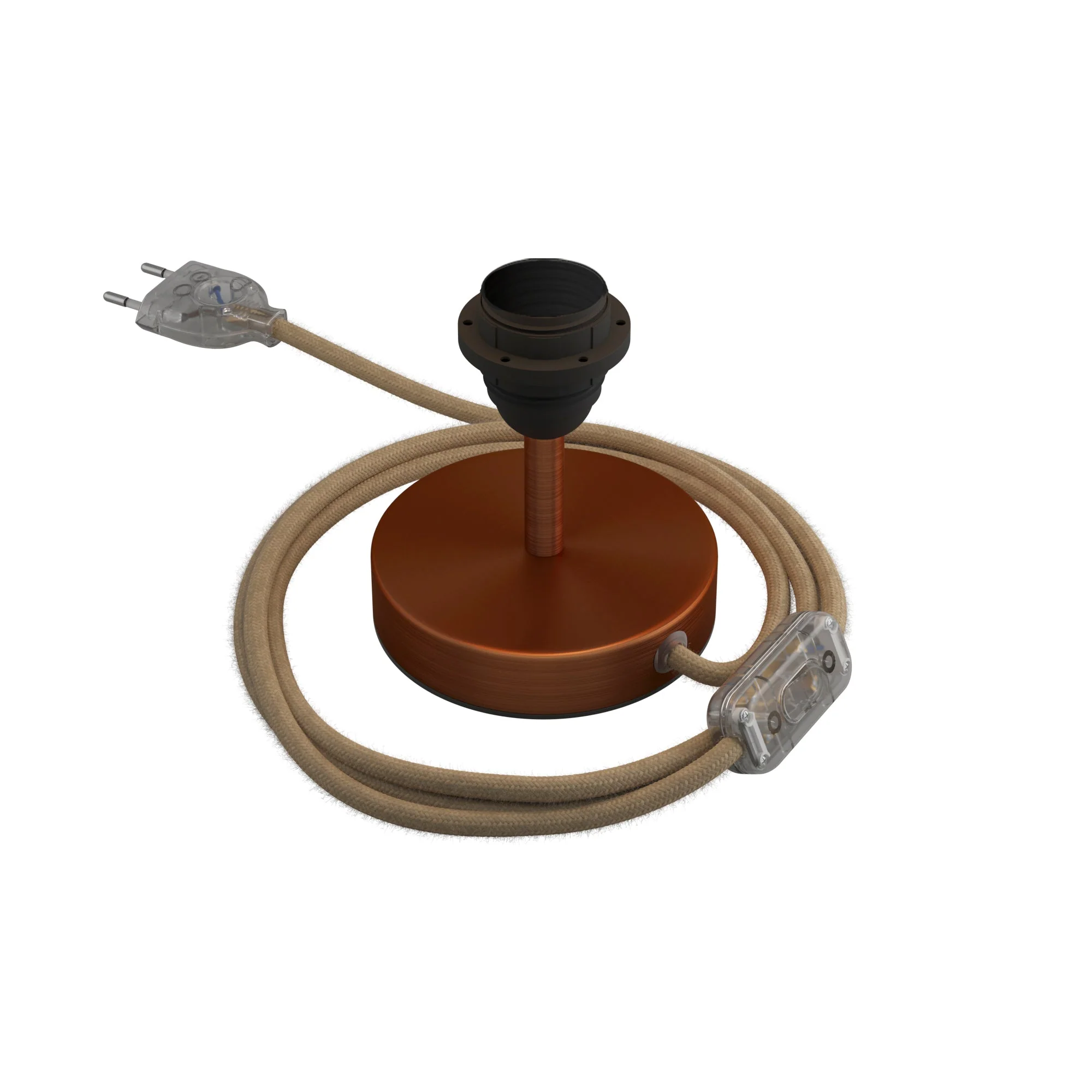 Lamp holder for lampshade - Metal table lamp - Satin copper