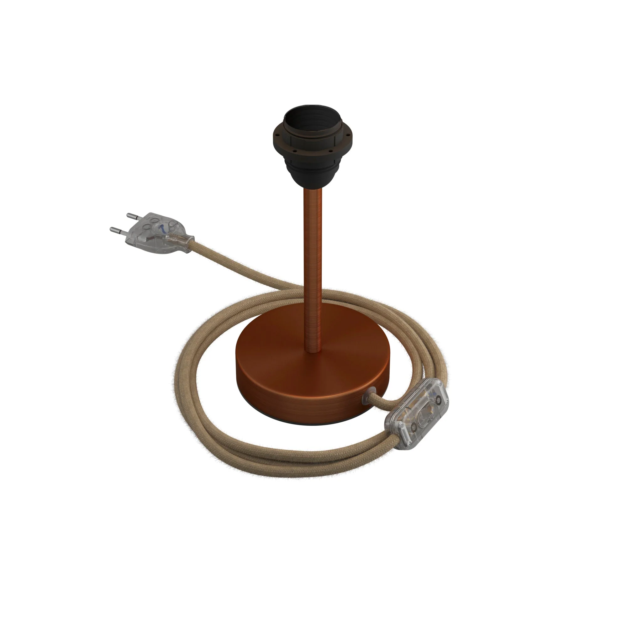 Lamp holder for lampshade - Metal table lamp - Satin copper - Image 6