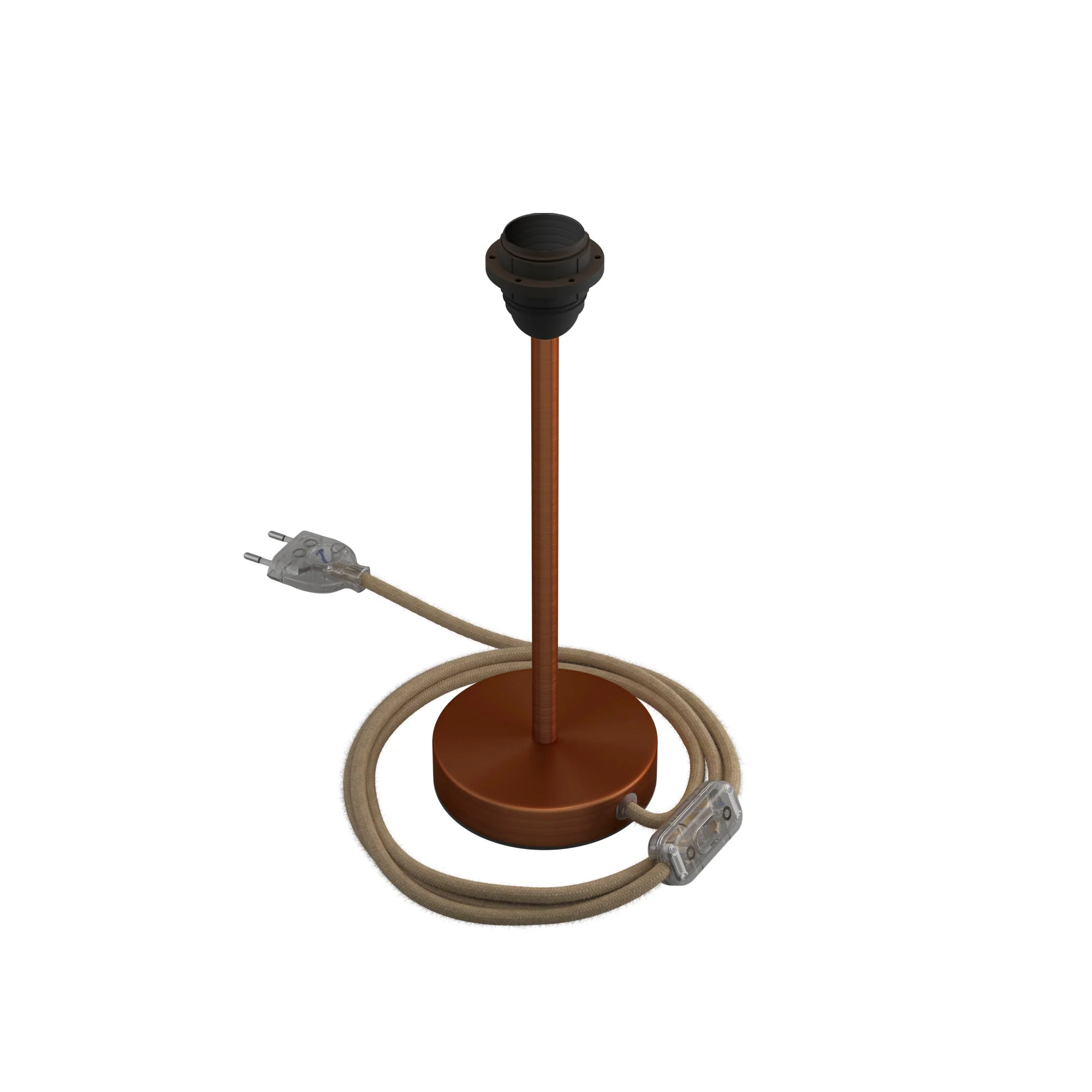 Lamp holder for lampshade - Metal table lamp - Satin copper - Image 8