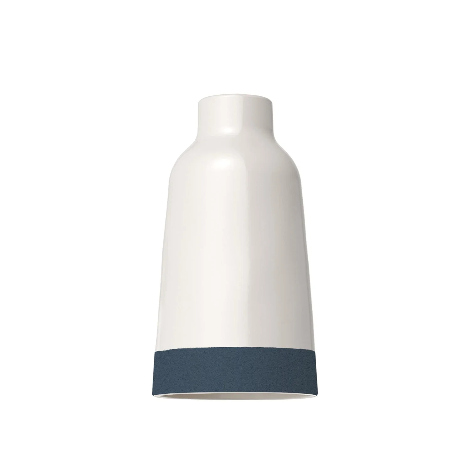 Bicolor Bottle Lampshade in White and Petroleum ceramic, Materia collection - Made in Italy - Image 4