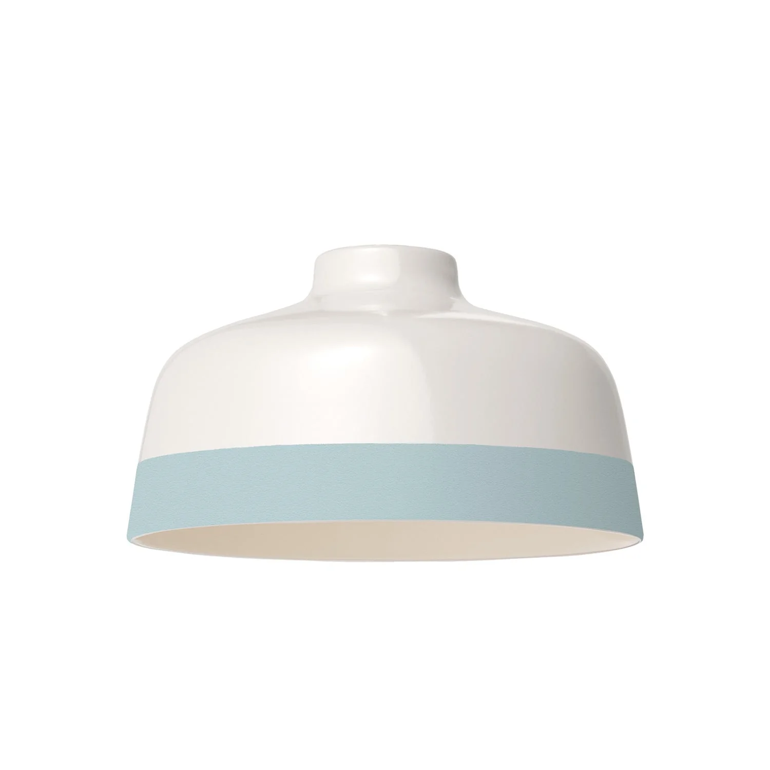 Bicolor Cup lampshade in White and Light Blue ceramic, Materia collection - Made in Italy - Image 4