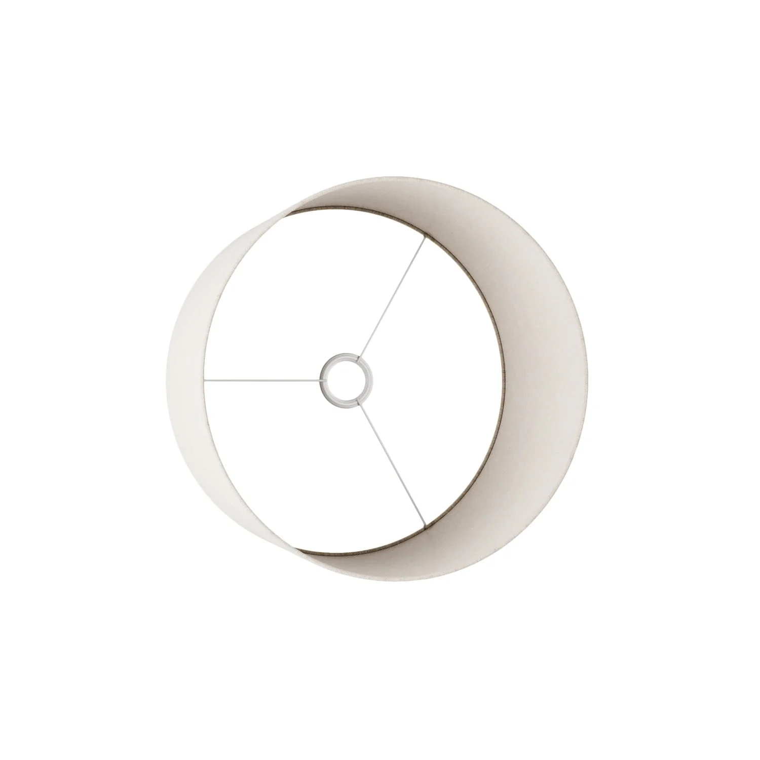 Cylinder Lampshade L in fabric with E27 fitting - Made in Italy - Sand Wool - Image 3