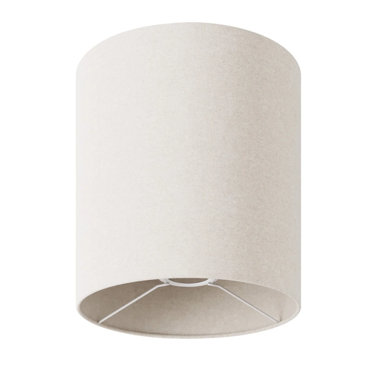 Cylinder Lampshade M in fabric with E27 fitting - Made in Italy - Sand Wool