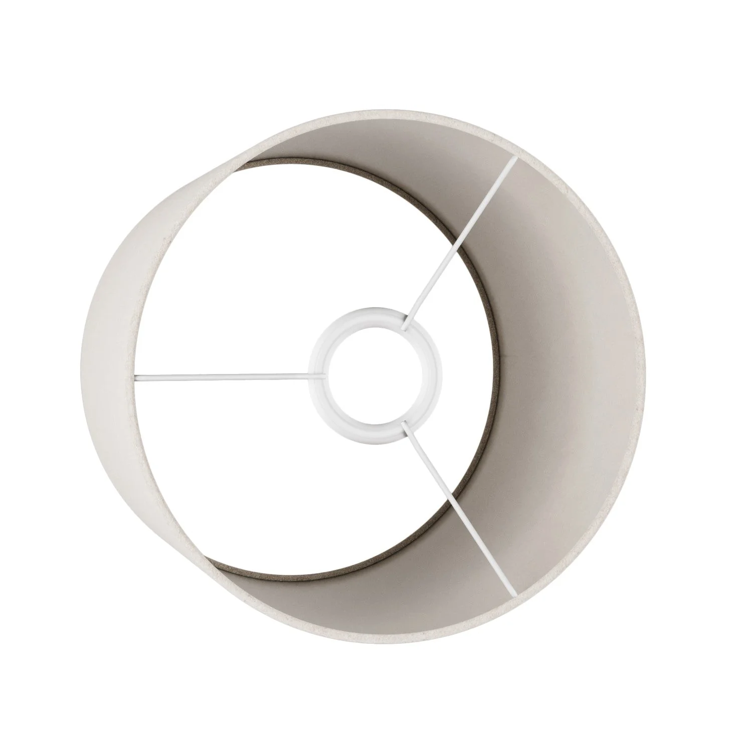 Cylinder Lampshade M in fabric with E27 fitting - Made in Italy - Sand Wool - Image 3