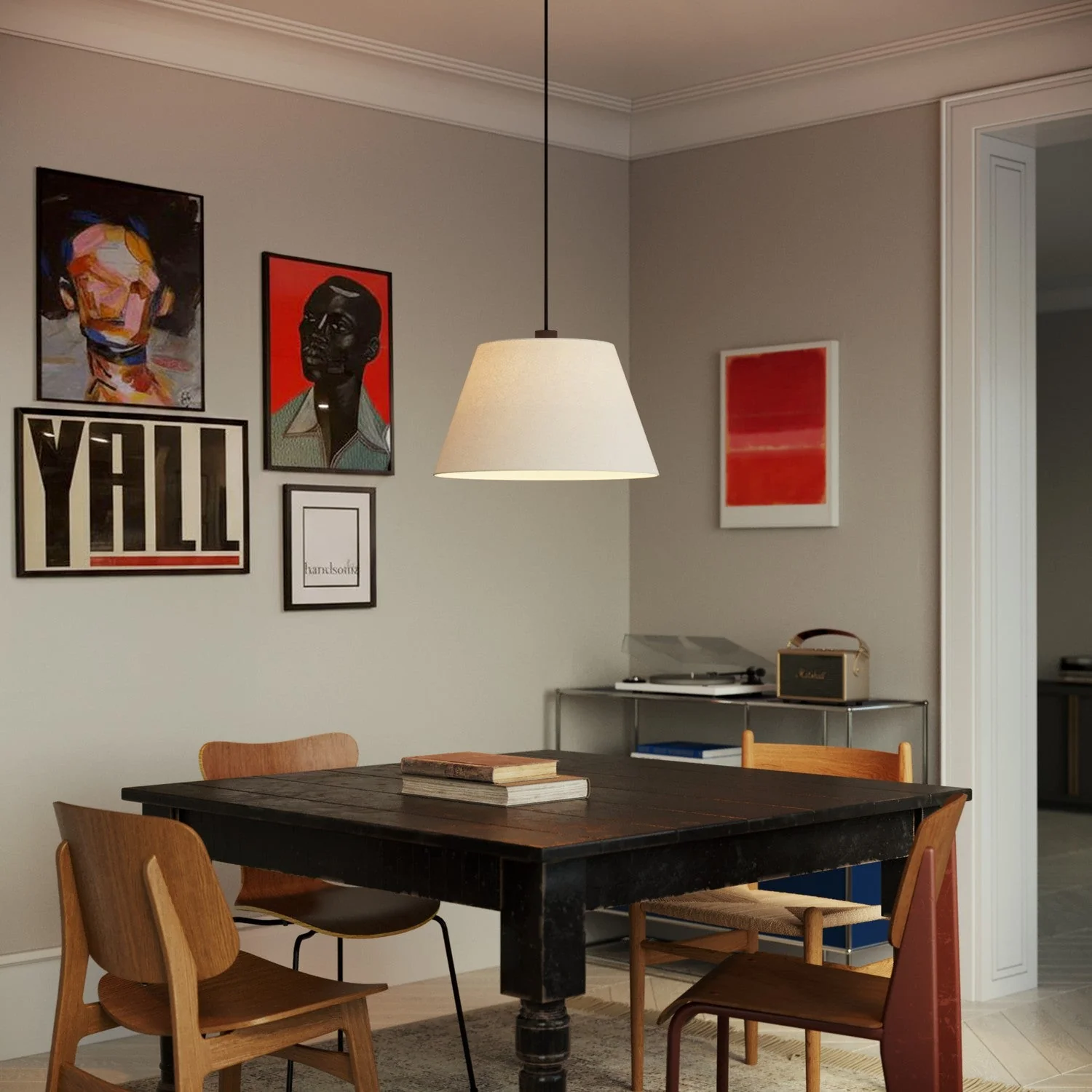 Impero Lampshade L for pendant with E27 fitting - Made in Italy - Sand Wool - Image 2