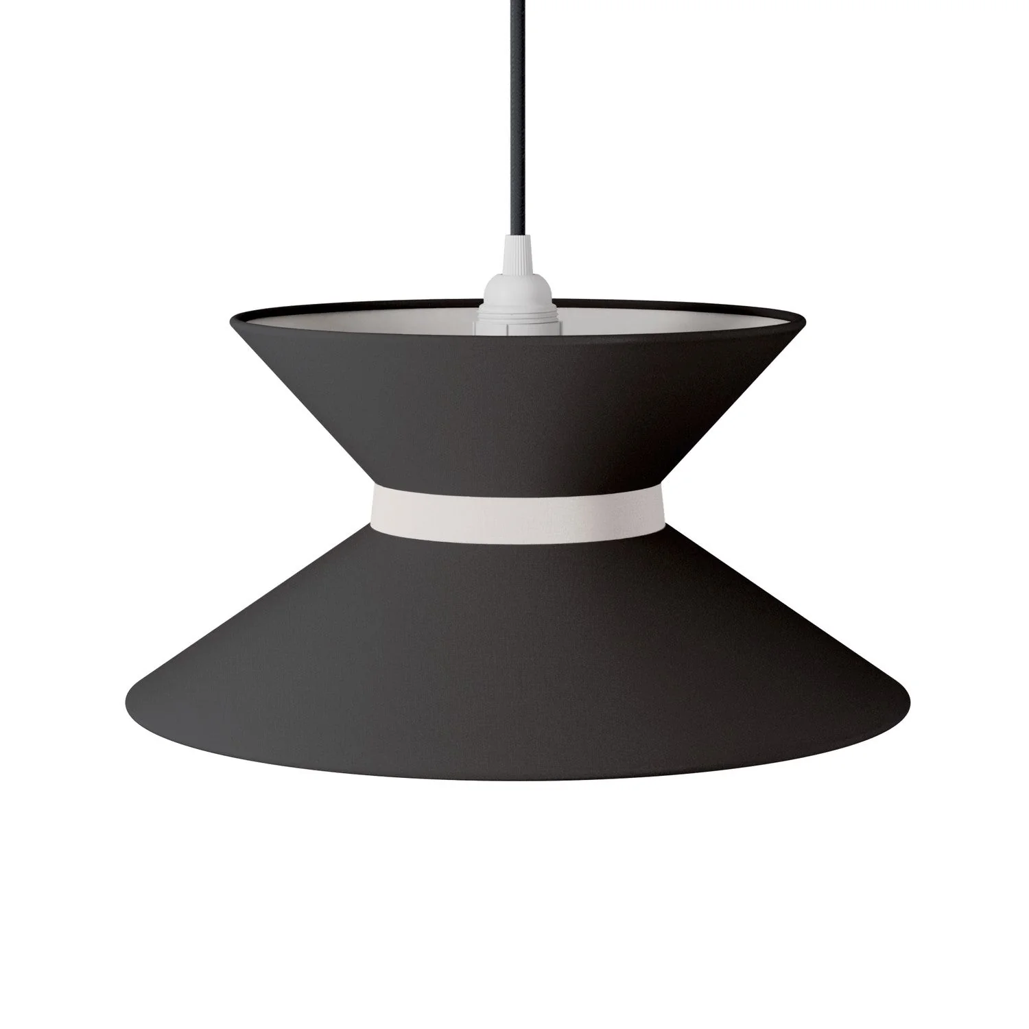 Clessidra Teletta anthracite fabric lampshade - Made in Italy - Image 4