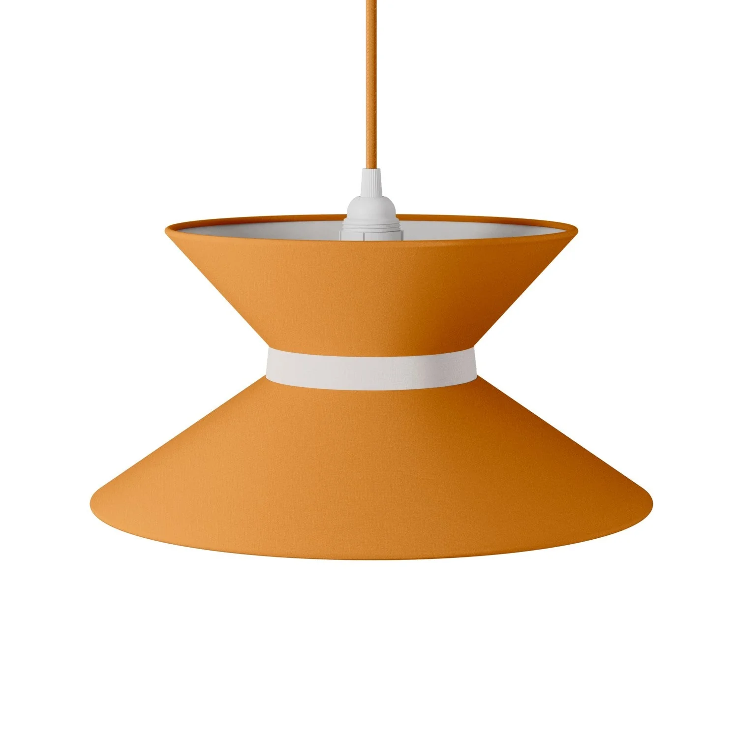 Lampshade in Clessidra Teletta mandarin fabric - Made in Italy - Image 4