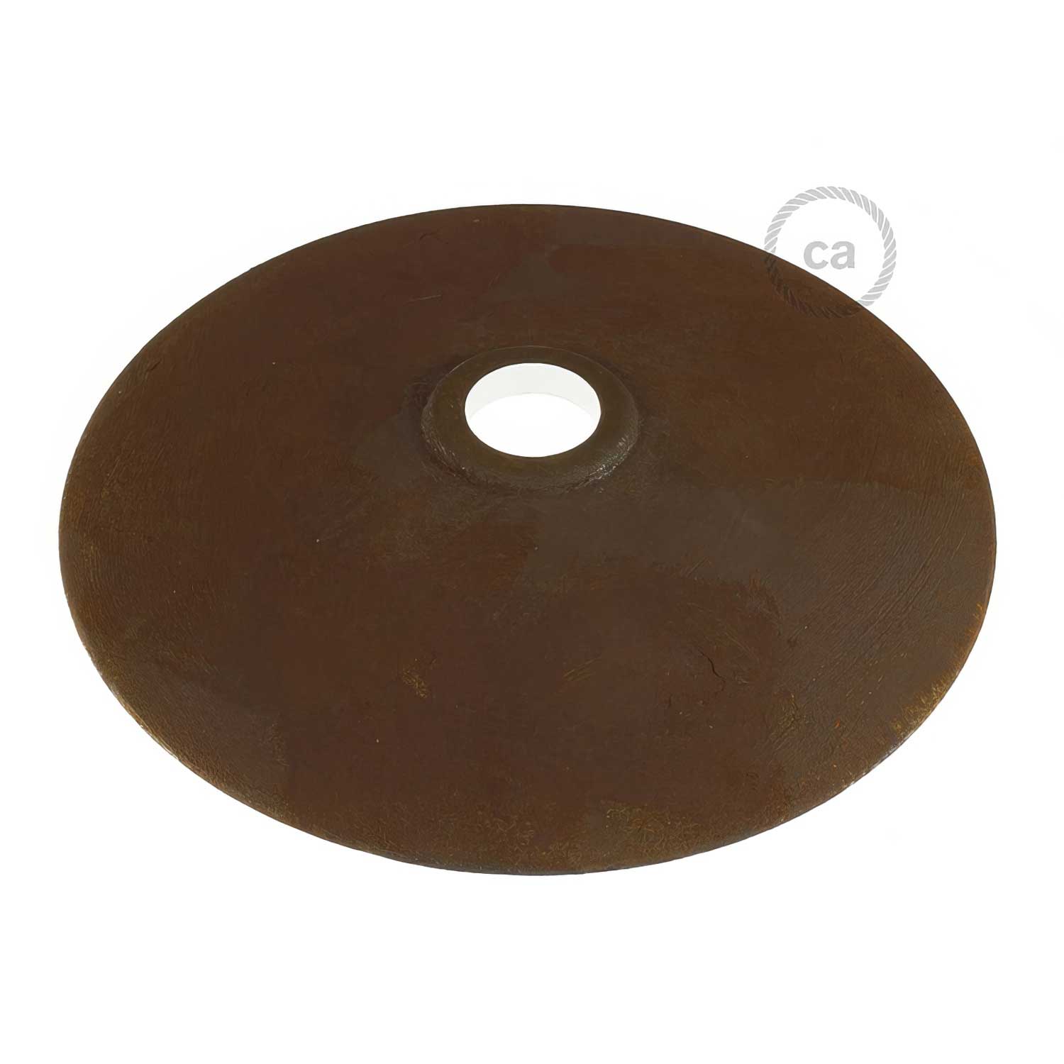 Flat ceramic lampshade for pendant - Made in Italy - Corten effect - Image 3