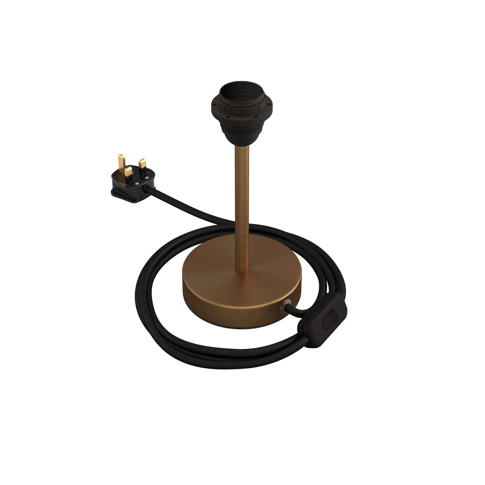 Alzaluce for lampshade - Metal table lamp with UK plug - Satin bronze - Image 6