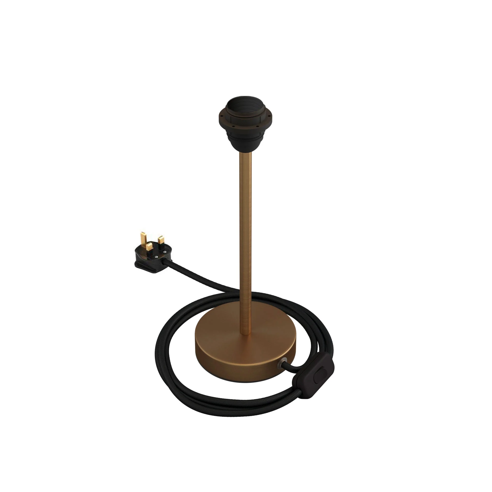 Alzaluce for lampshade - Metal table lamp with UK plug - Satin bronze - Image 8