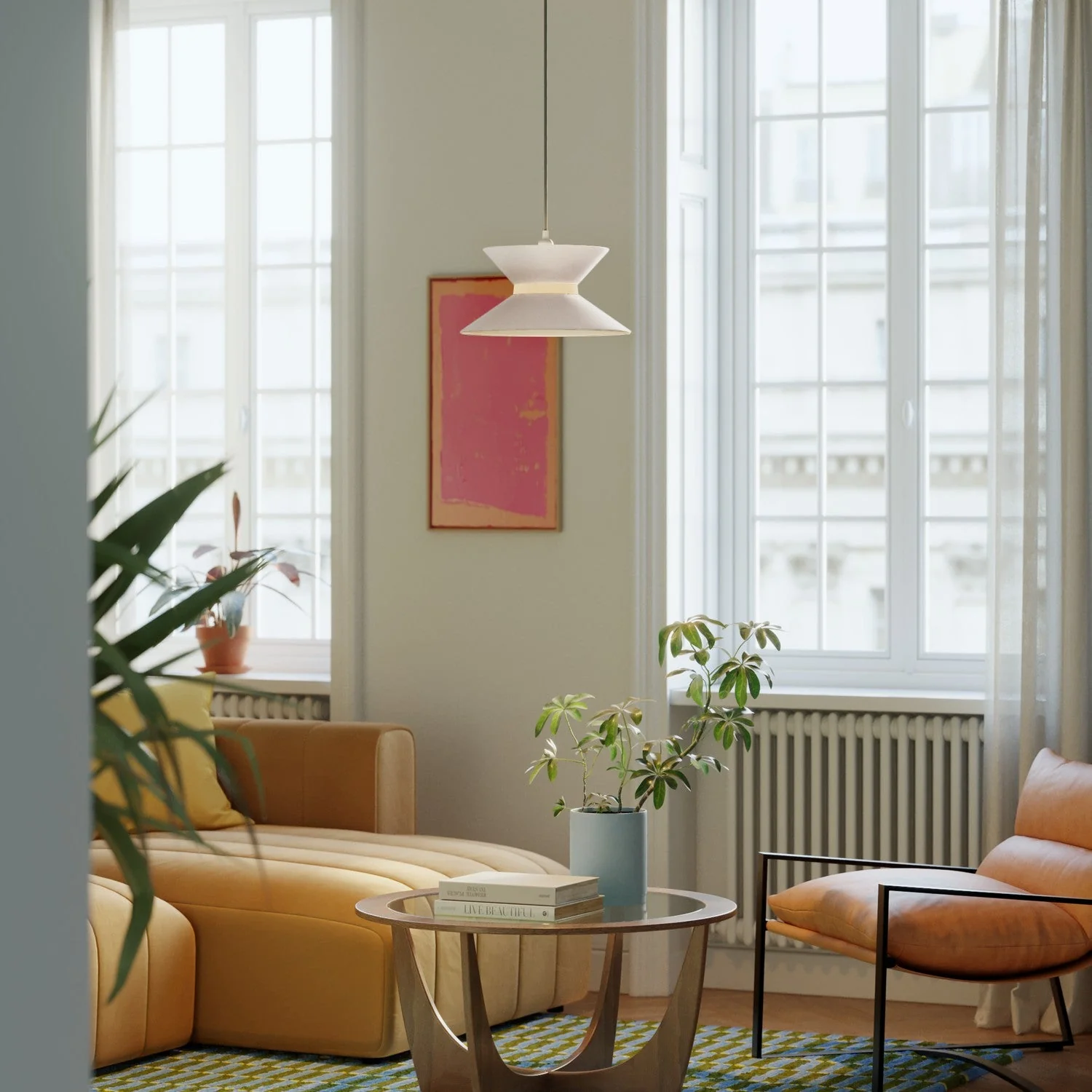 Clessidra Arenal sand fabric lampshade - Made in Italy - Image 2