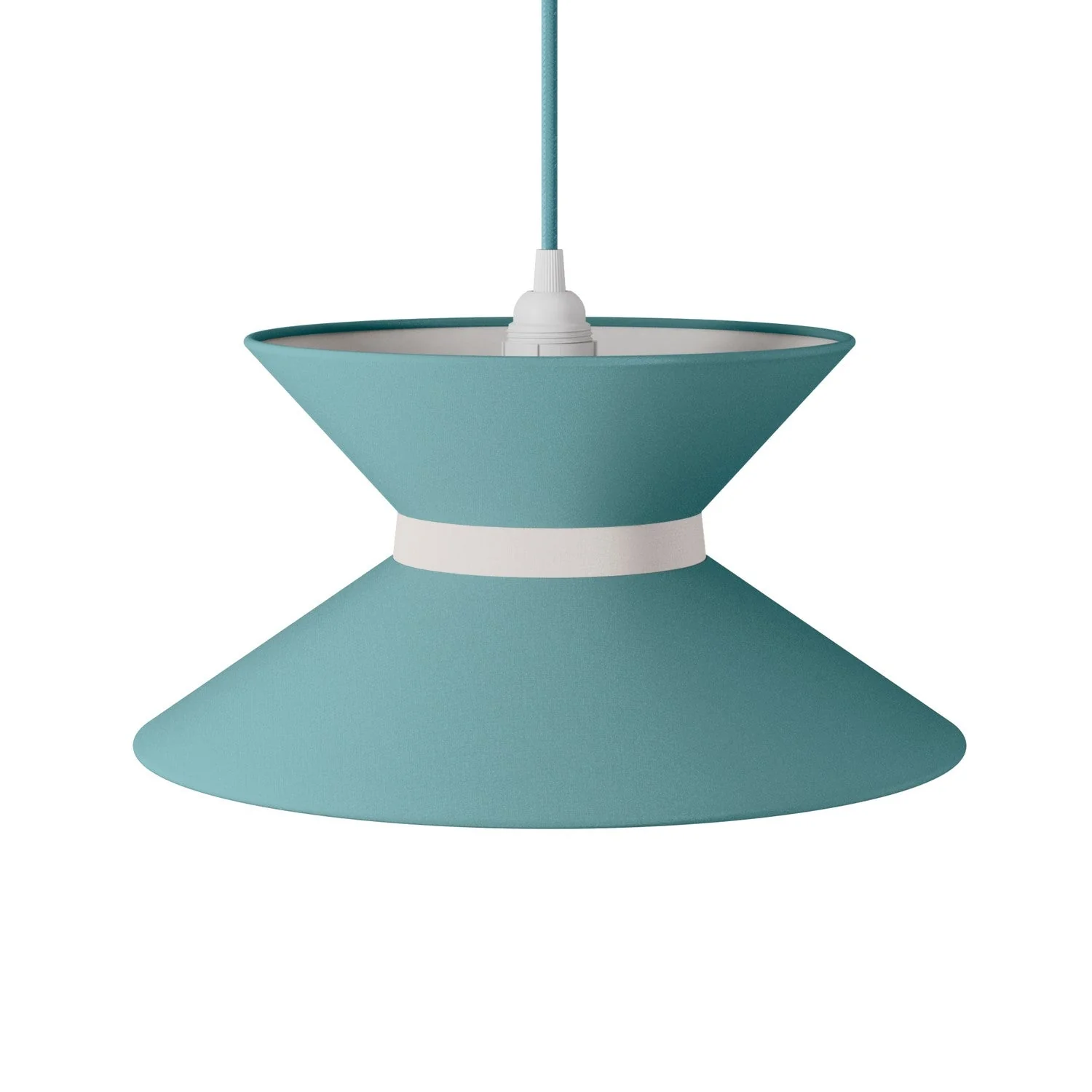 Clessidra Teletta green dubious fabric lampshade - Made in Italy - Image 4
