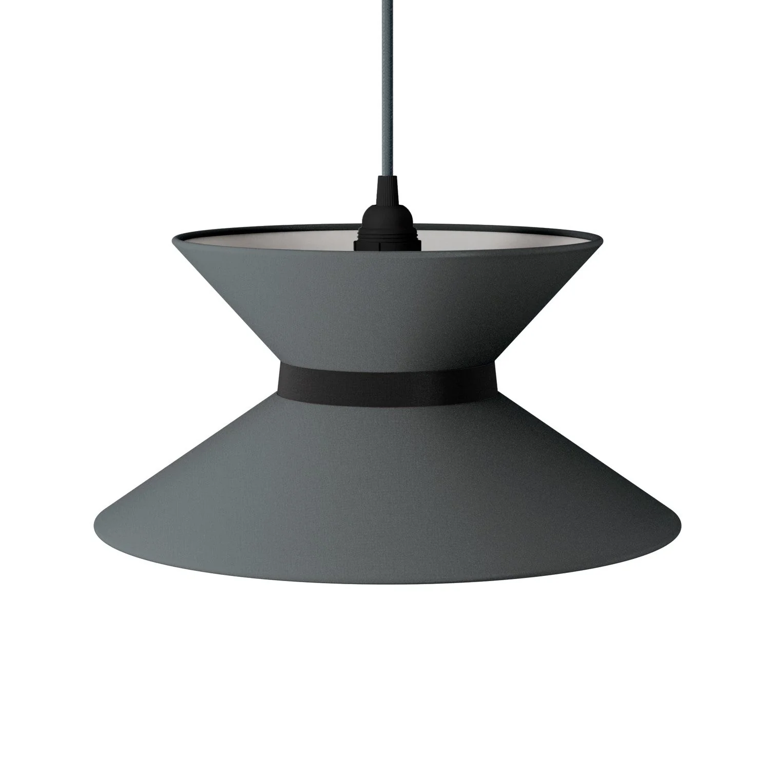 Clessidra Teletta dark gray fabric lampshade - Made in Italy - Image 13