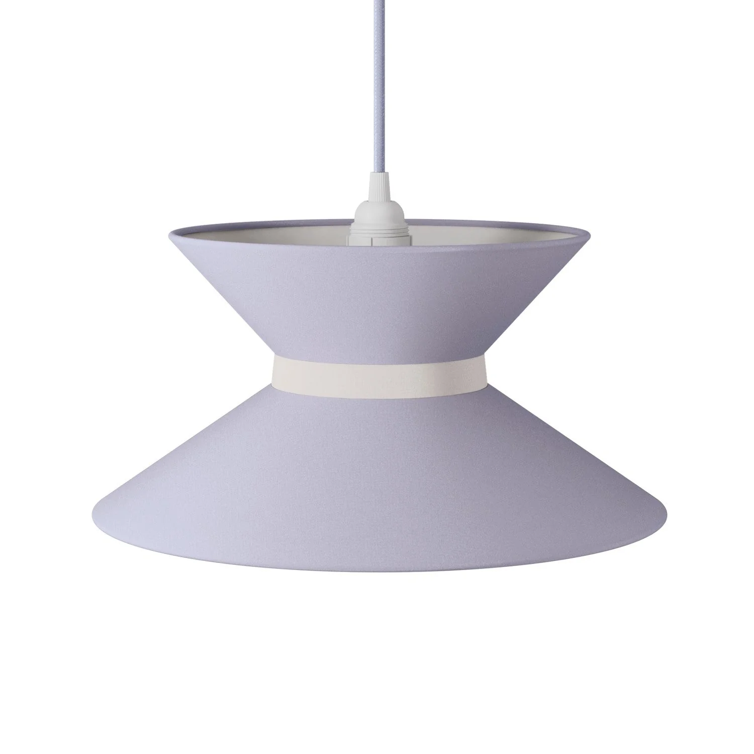 Clessidra Teletta lilac fabric lampshade - Made in Italy - Image 4