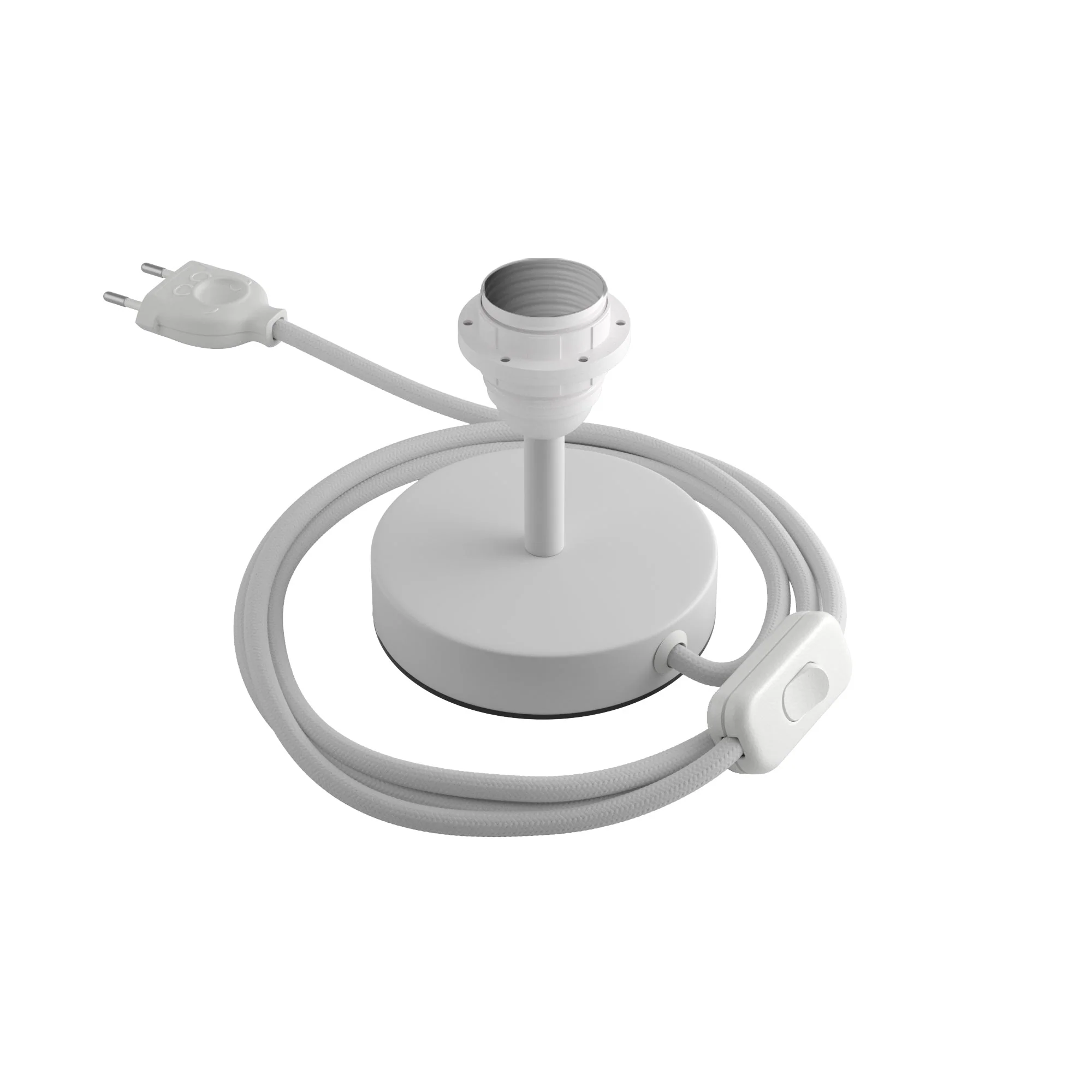 Lampshade riser – Metal table lamp – Matte white