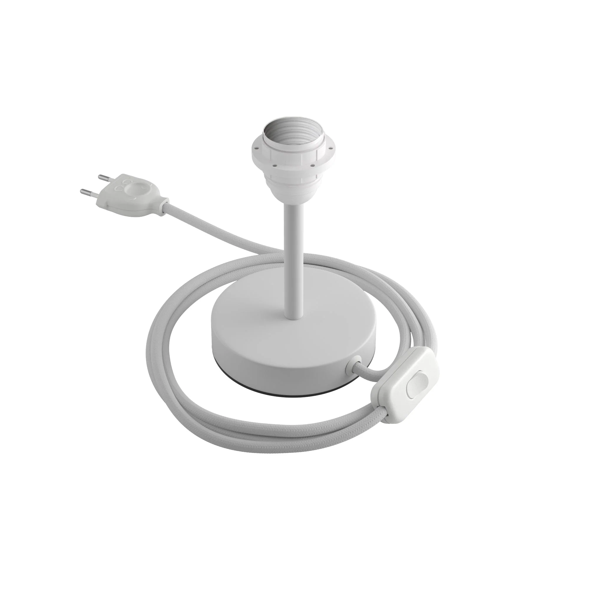 Lampshade riser – Metal table lamp – Matte white - Image 5
