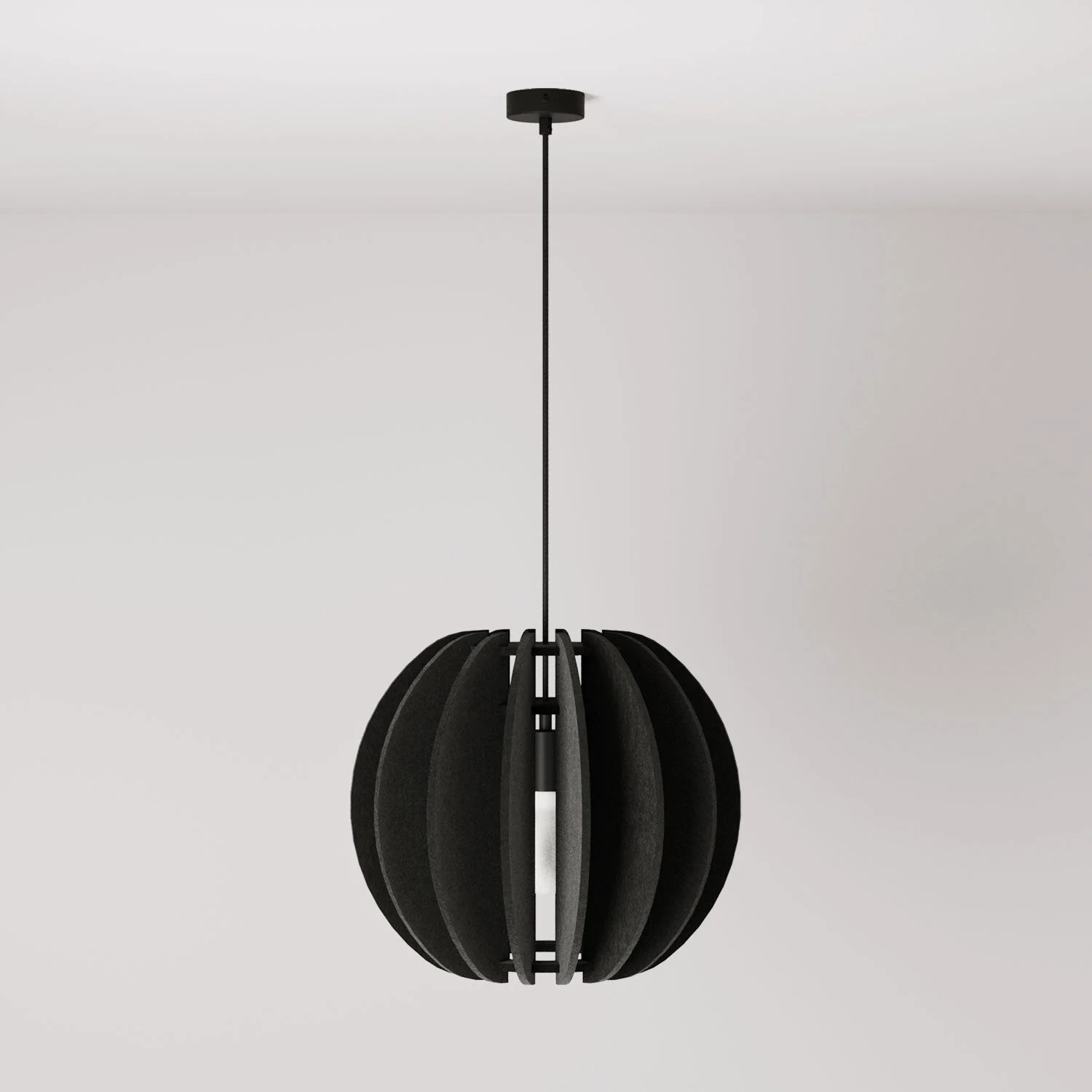 LAMPSHHADE - Pendant lamp with elliptical shade - Black melange - Image 3