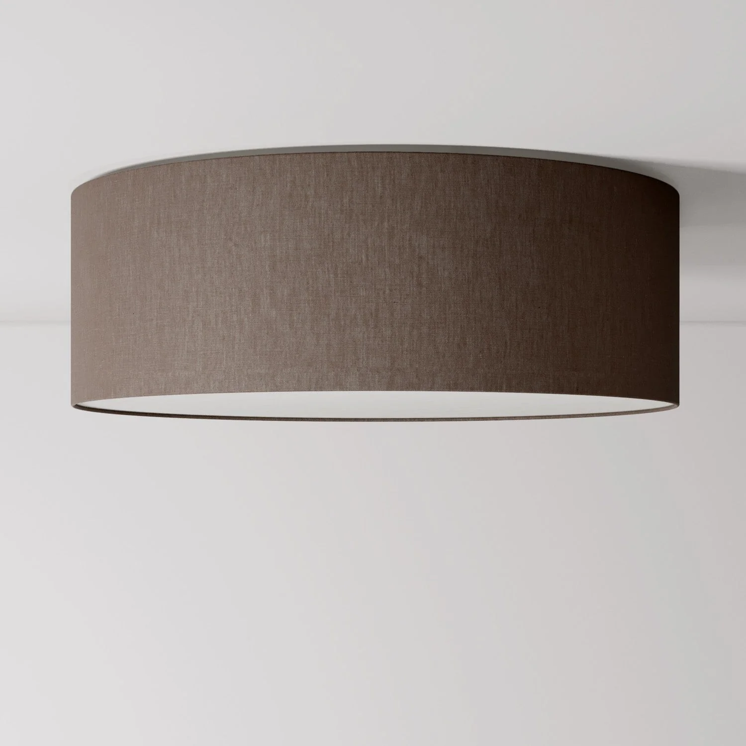 Large Camelot brown fabric ceiling light - Made in Italy
