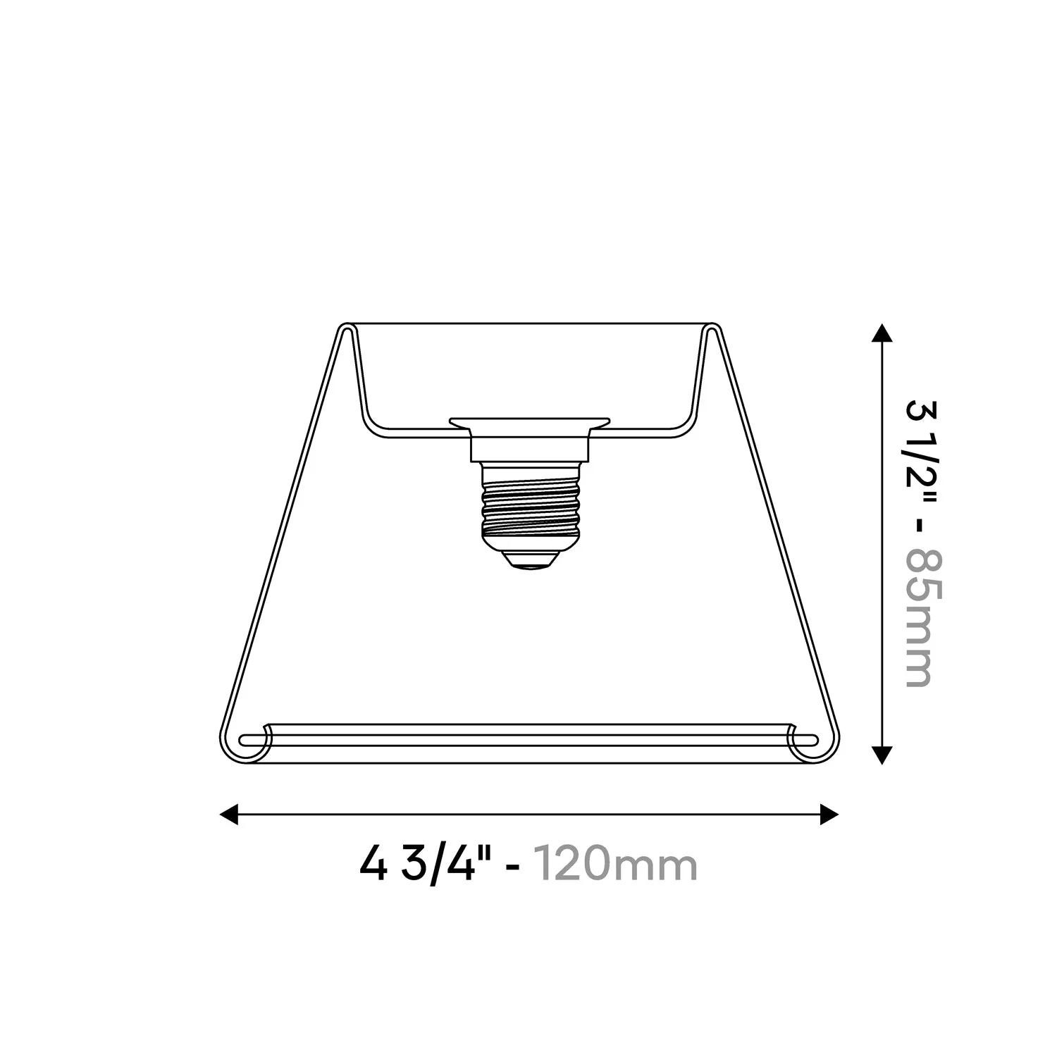 LED Clear Light Bulb Ghost Line CRI 90 Mini Cone 5.5W 450Lm E26 120V 2200K Dimmable - G07 - Image 6