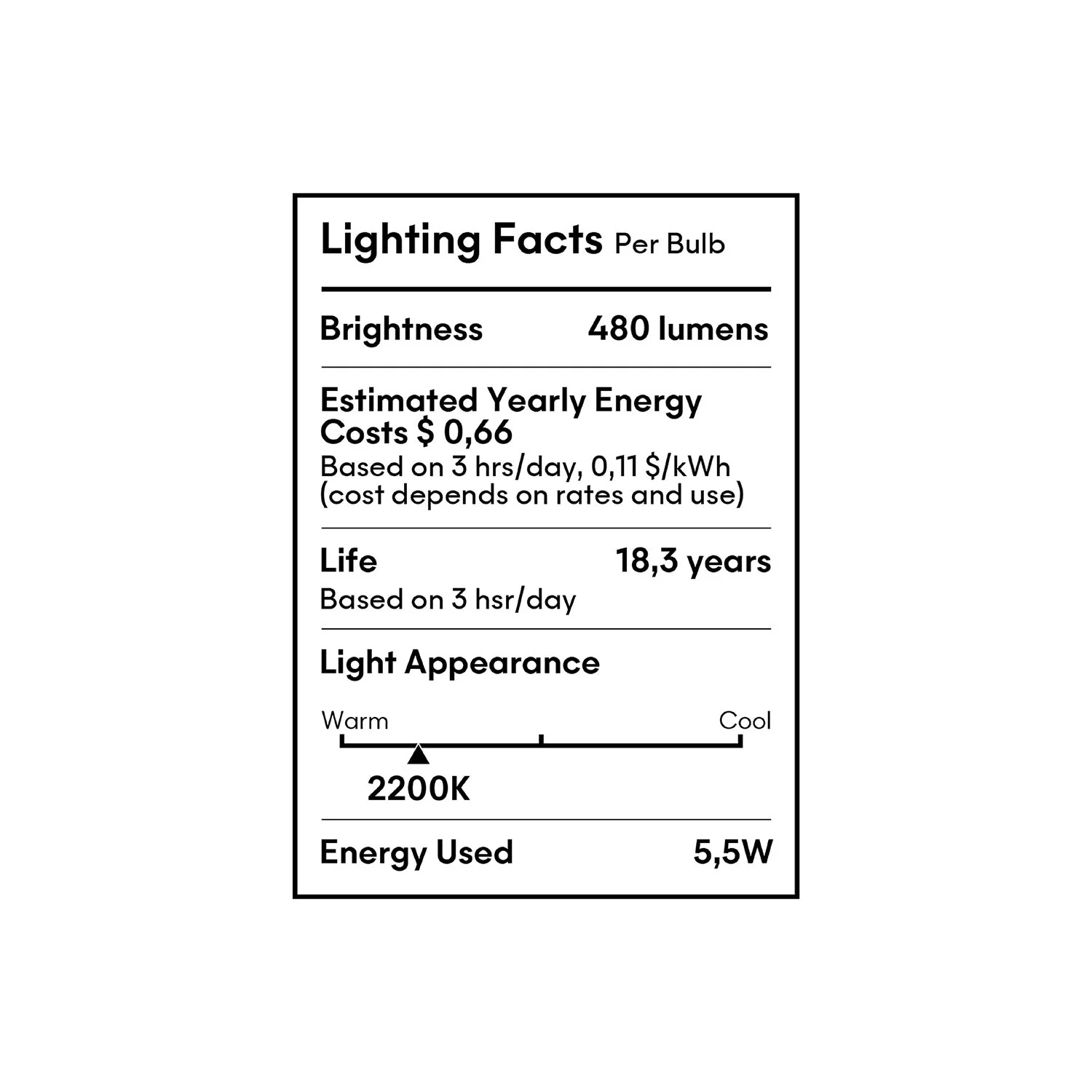 LED Clear Light Bulb Ghost Line CRI 90 Recessed Donut 5.5W 480Lm E26 120V 2200K Dimmable - G02 - Image 11