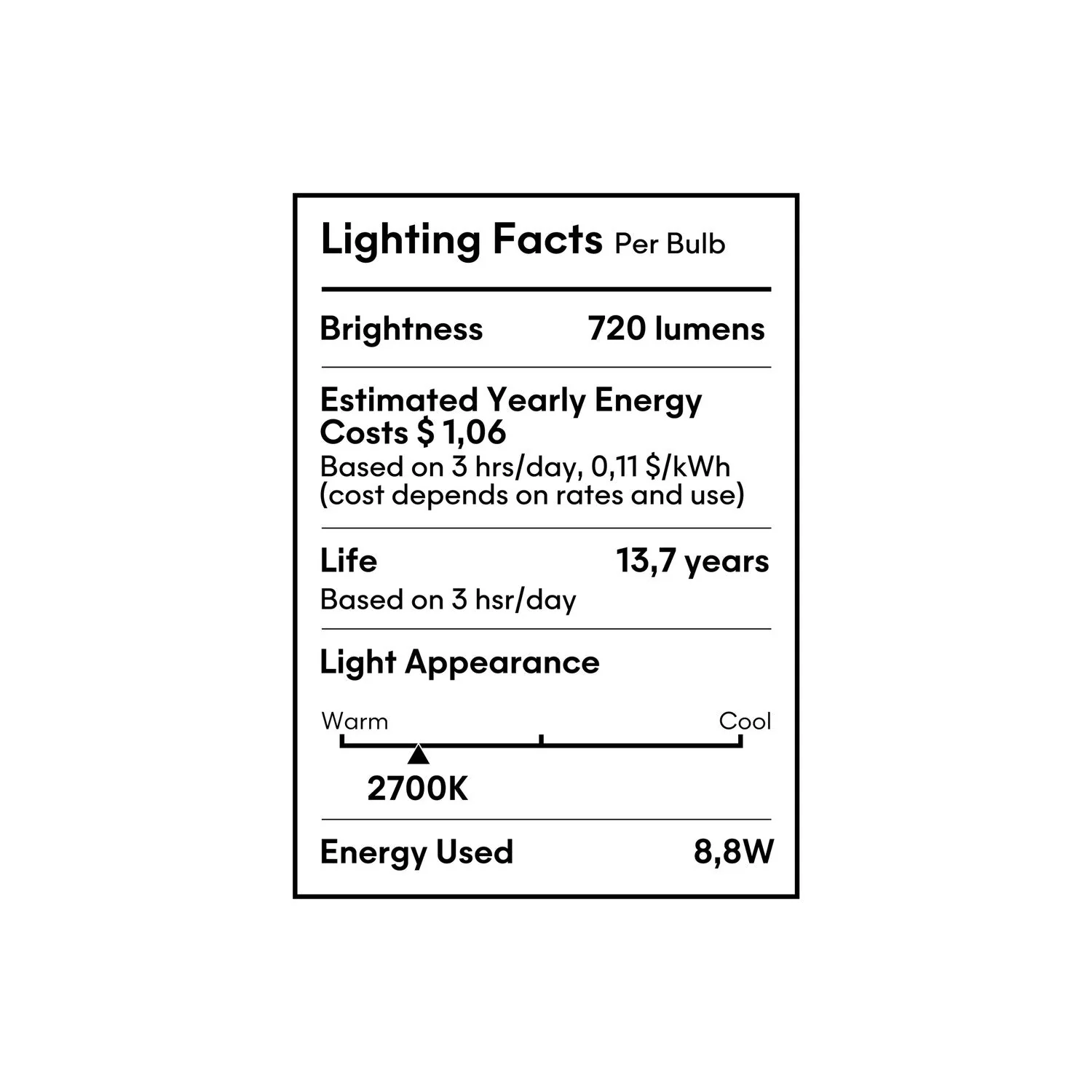 LED Light Bulb Cross Filament A19 8.8W 720Lm E26 120V 2200K Dimmable - X02 - Image 6