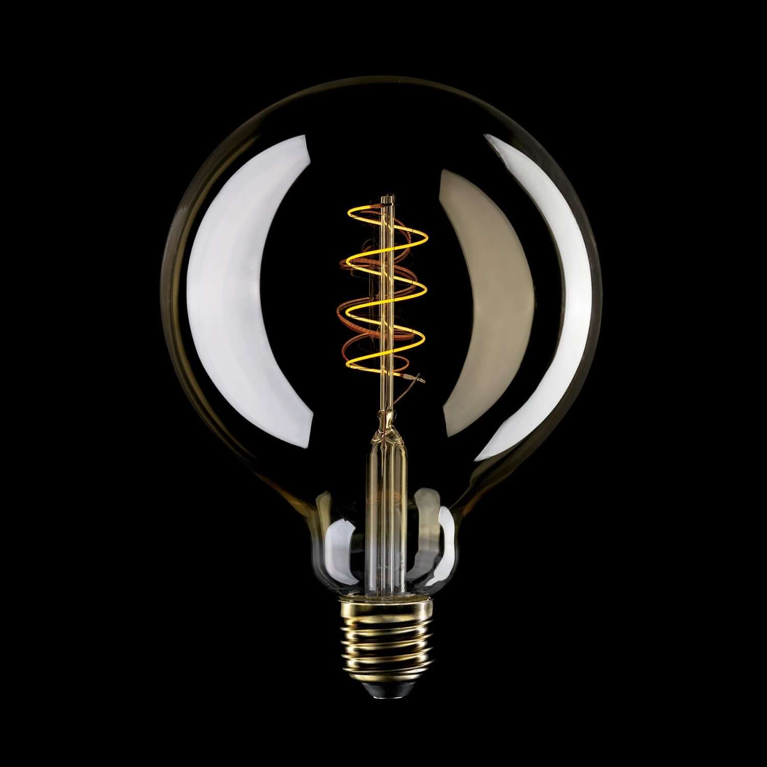 LED Gold Carbon Line Light bulb spiral filament Globe G125 4W 250Lm E27 1800K Dimmable - C07 - Image 2