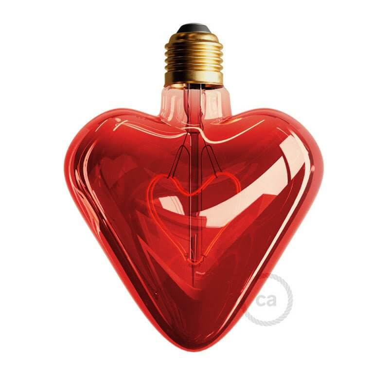 Red Heart LED light bulb 5W 150Lm E27 Decorative 2000K Dimmable
