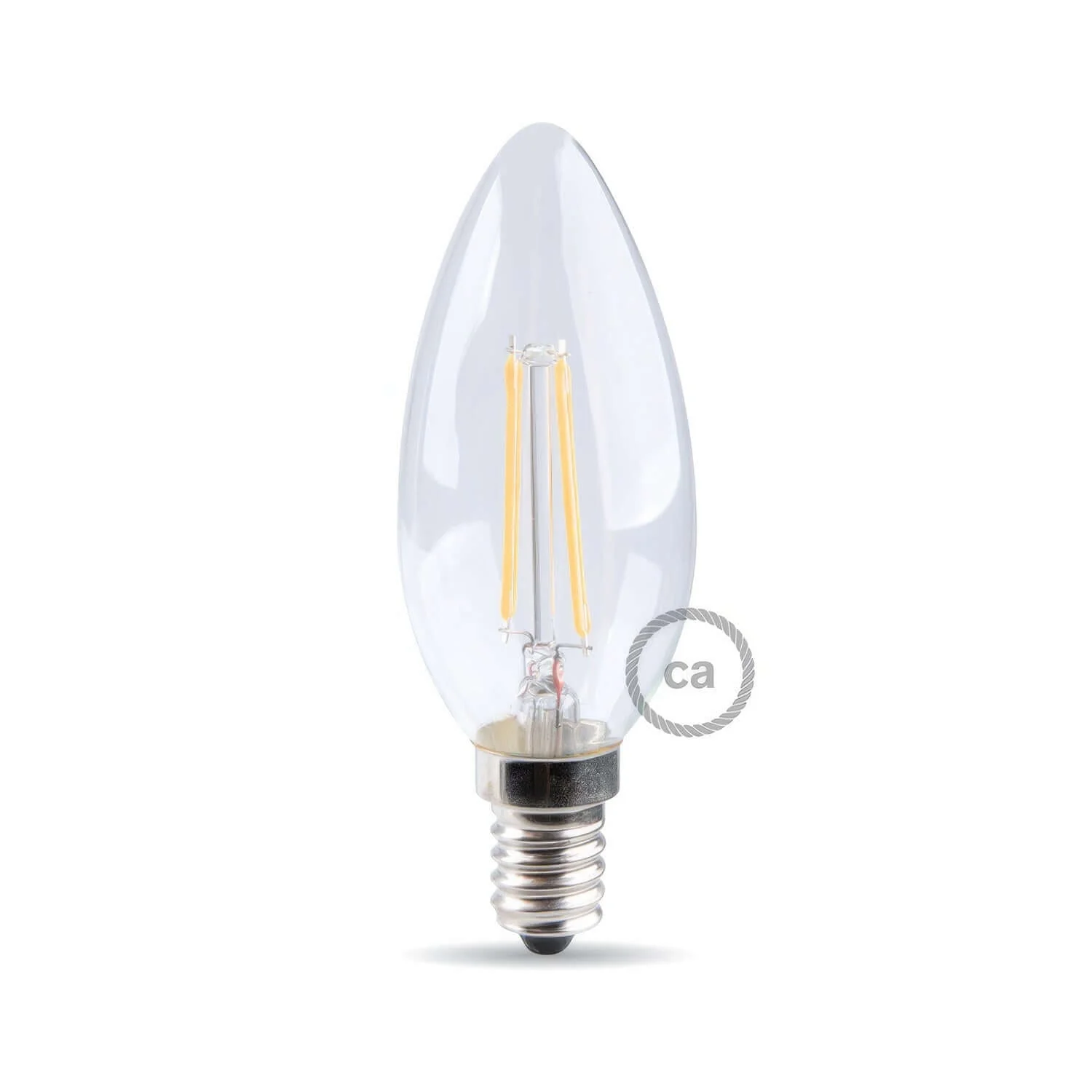 Transparent LED Light bulb Olive 4.5W 470Lm E14 2700K