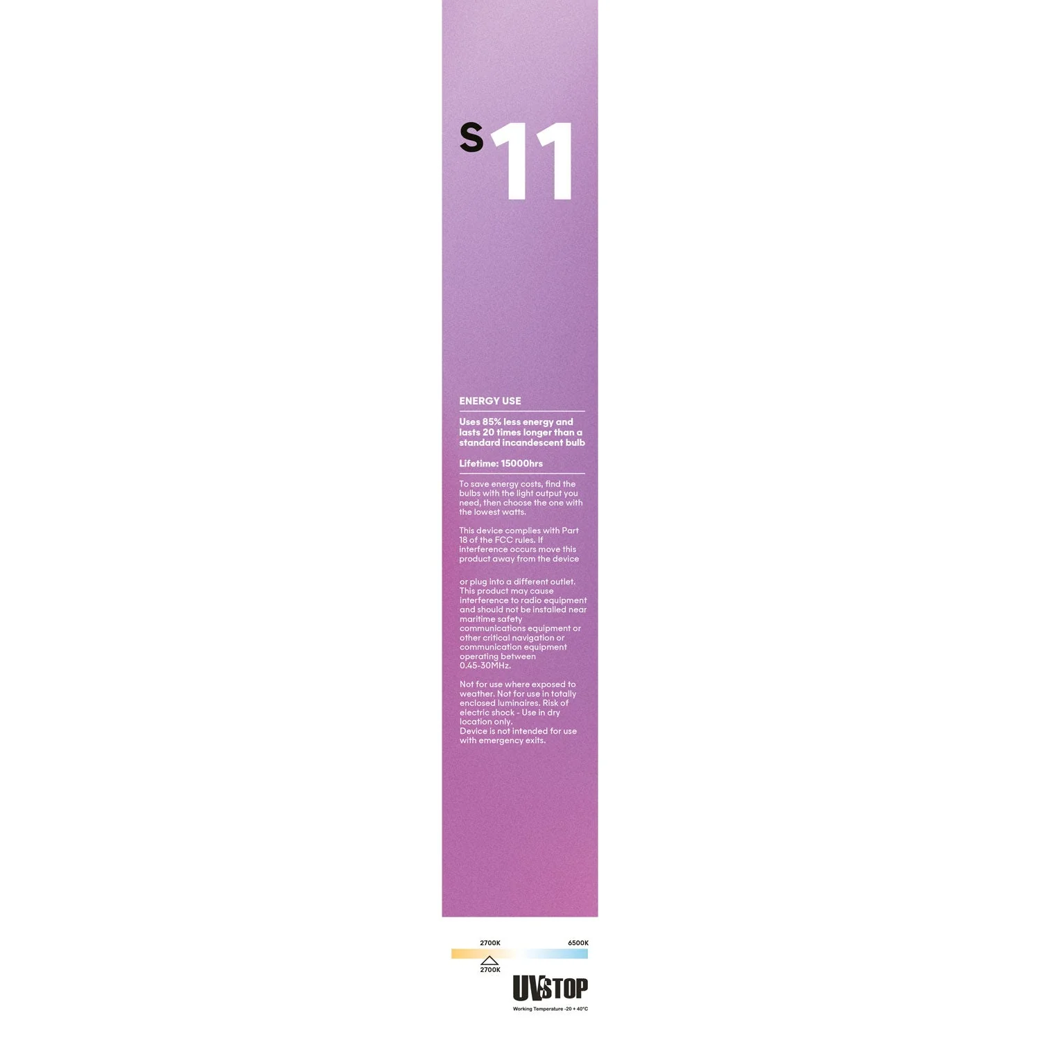 LED Linear Porcelain Effect S14d 120V Light Bulb CRI 90 - length 300 mm 6W 470Lm 2700K 120V Dimmable - S11 - Image 6