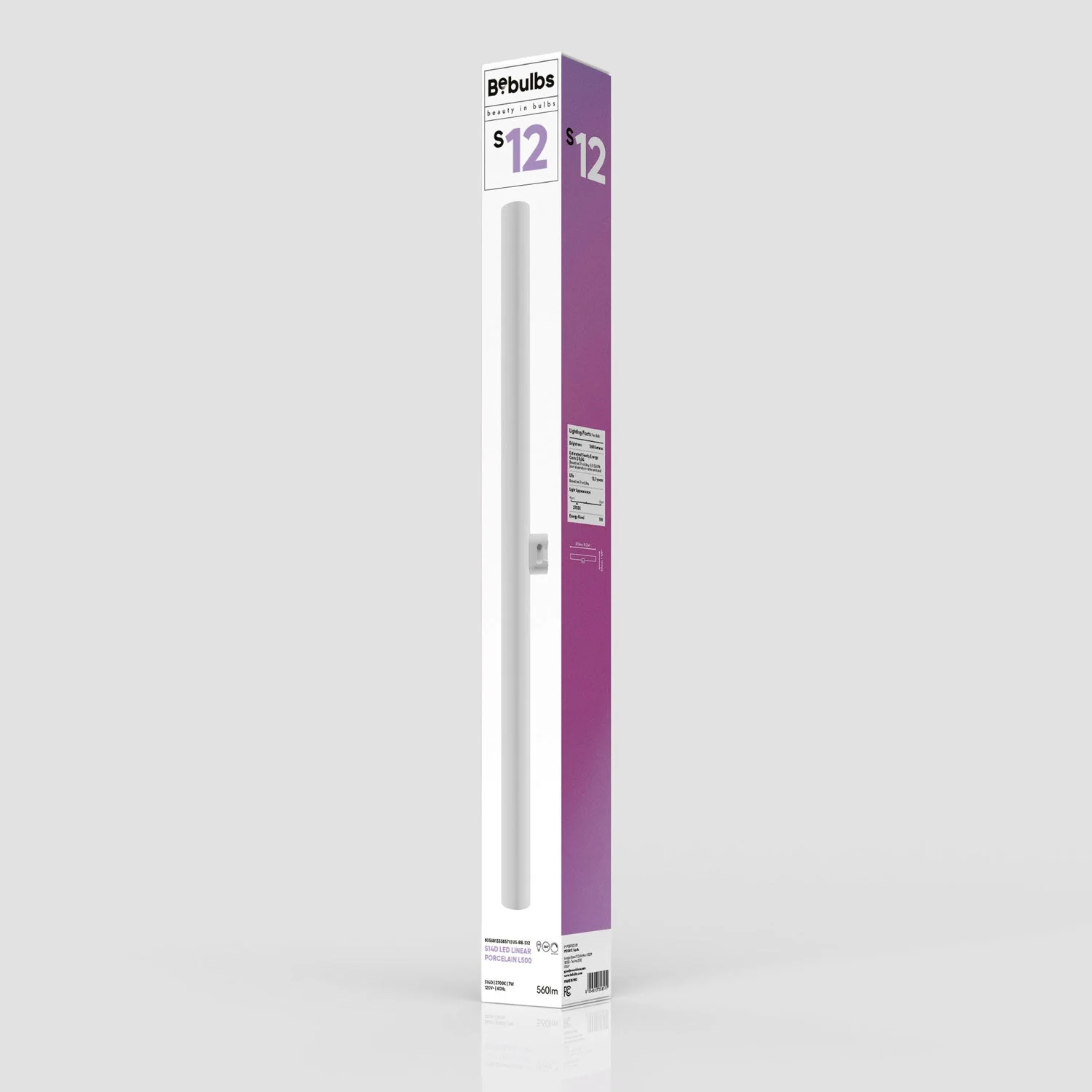 LED Linear Porcelain Effect S14d 120V Light Bulb CRI 90 - length 500 mm 7W 560Lm 2700K 120V Dimmable - S12 - Image 8
